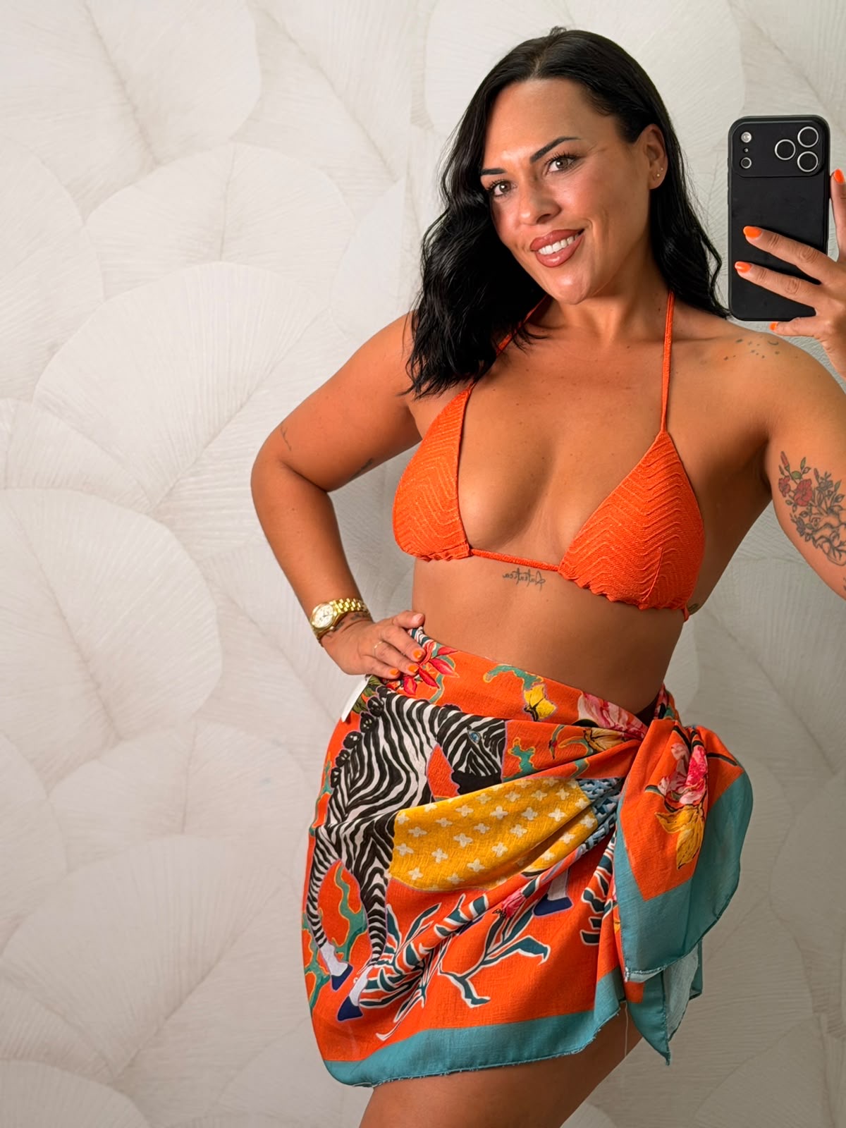 FALDA PAREO NARANJA