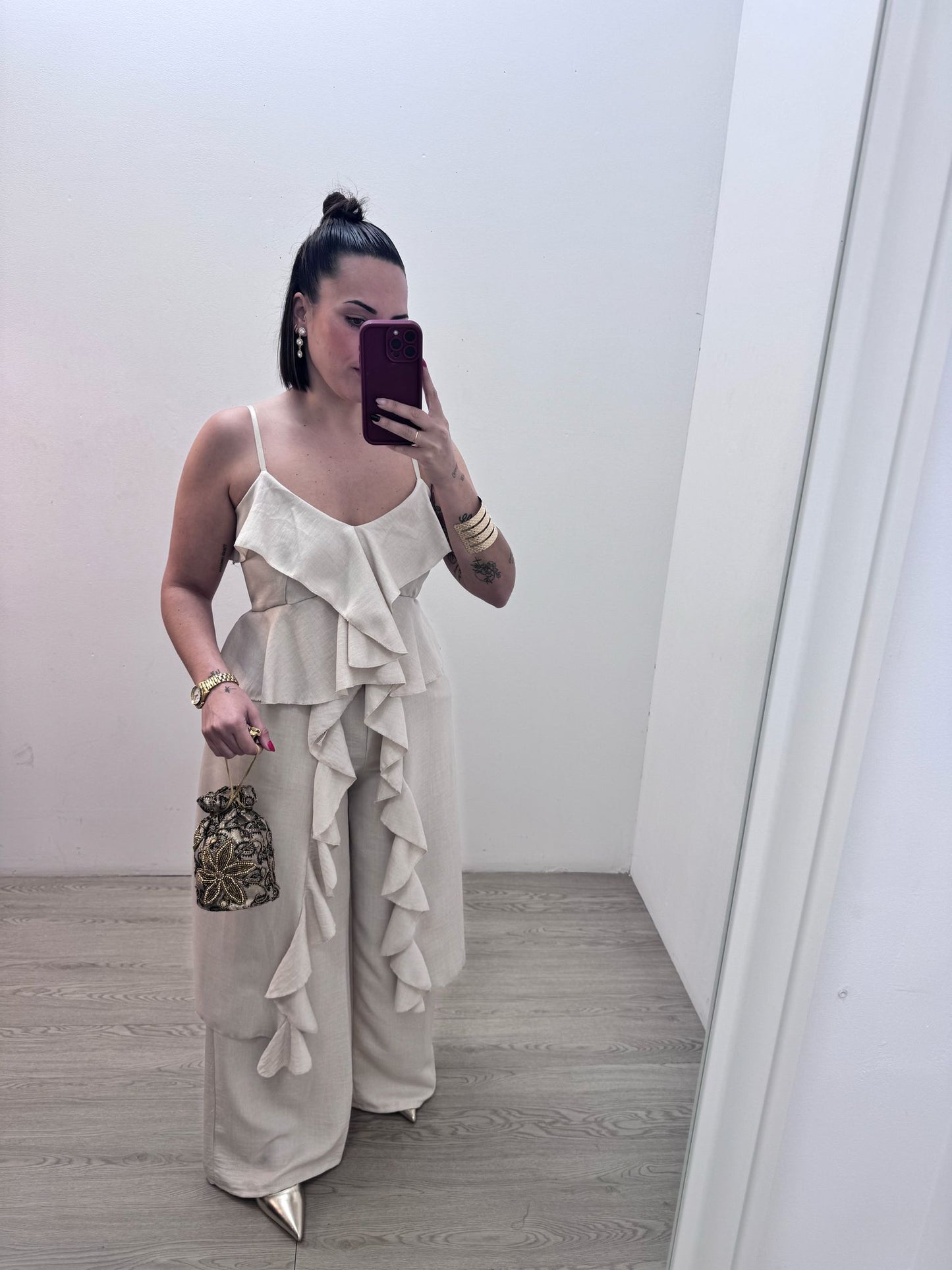 Conjunto Pantalón y Top Volante