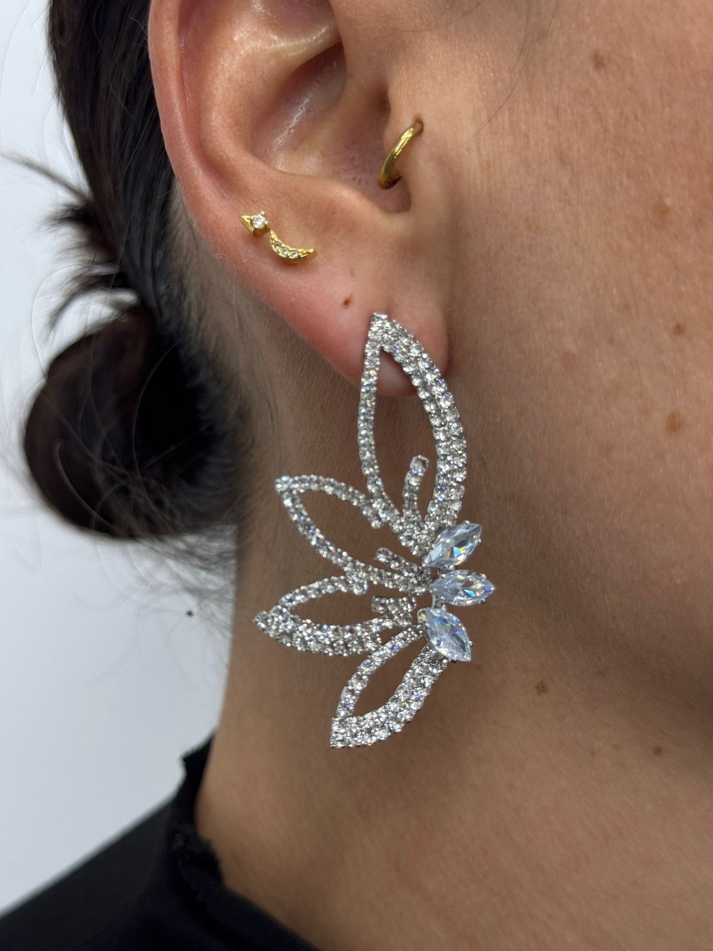 Pendiente Base Plateada