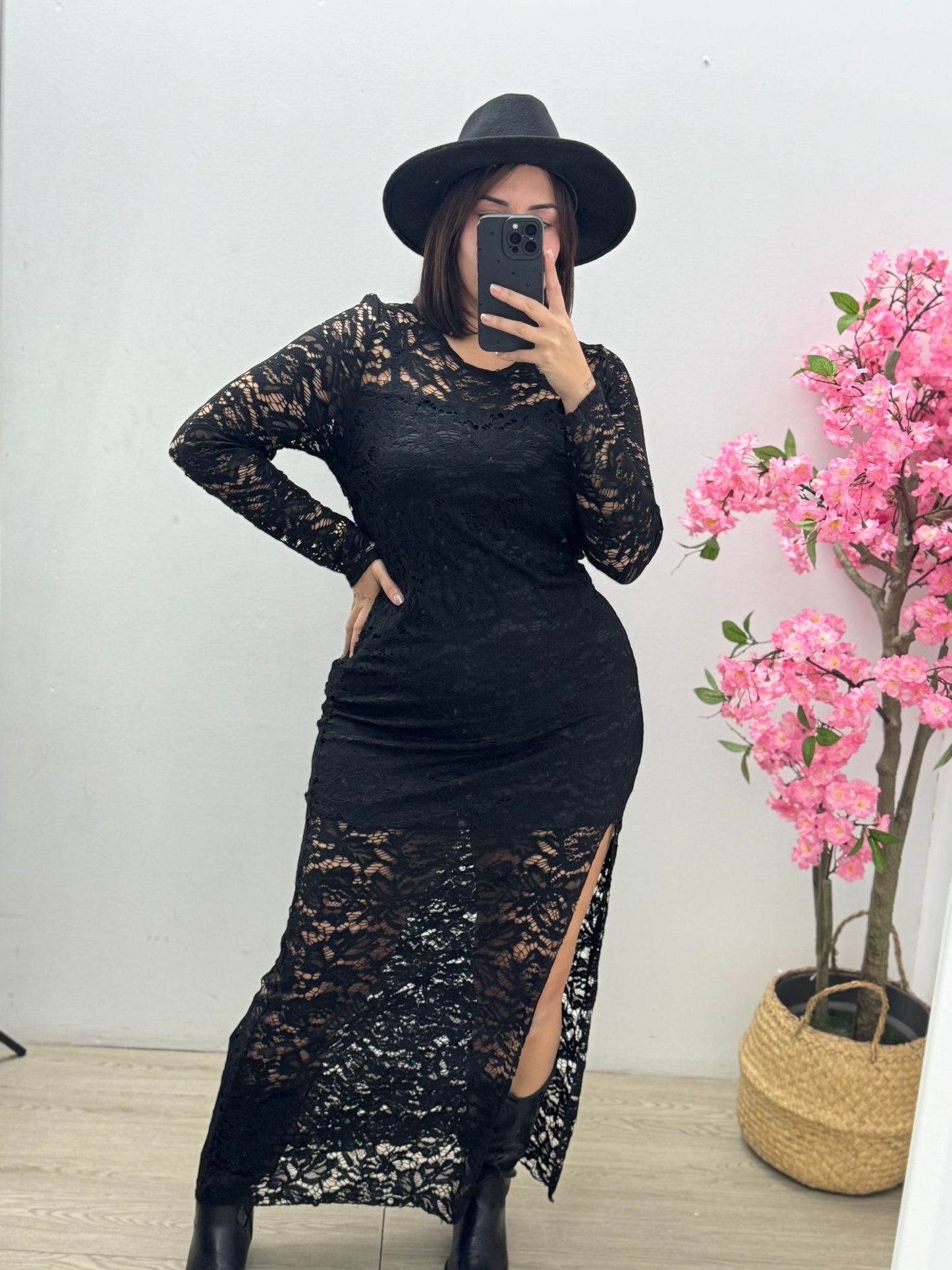 Vestido Encaje Negro