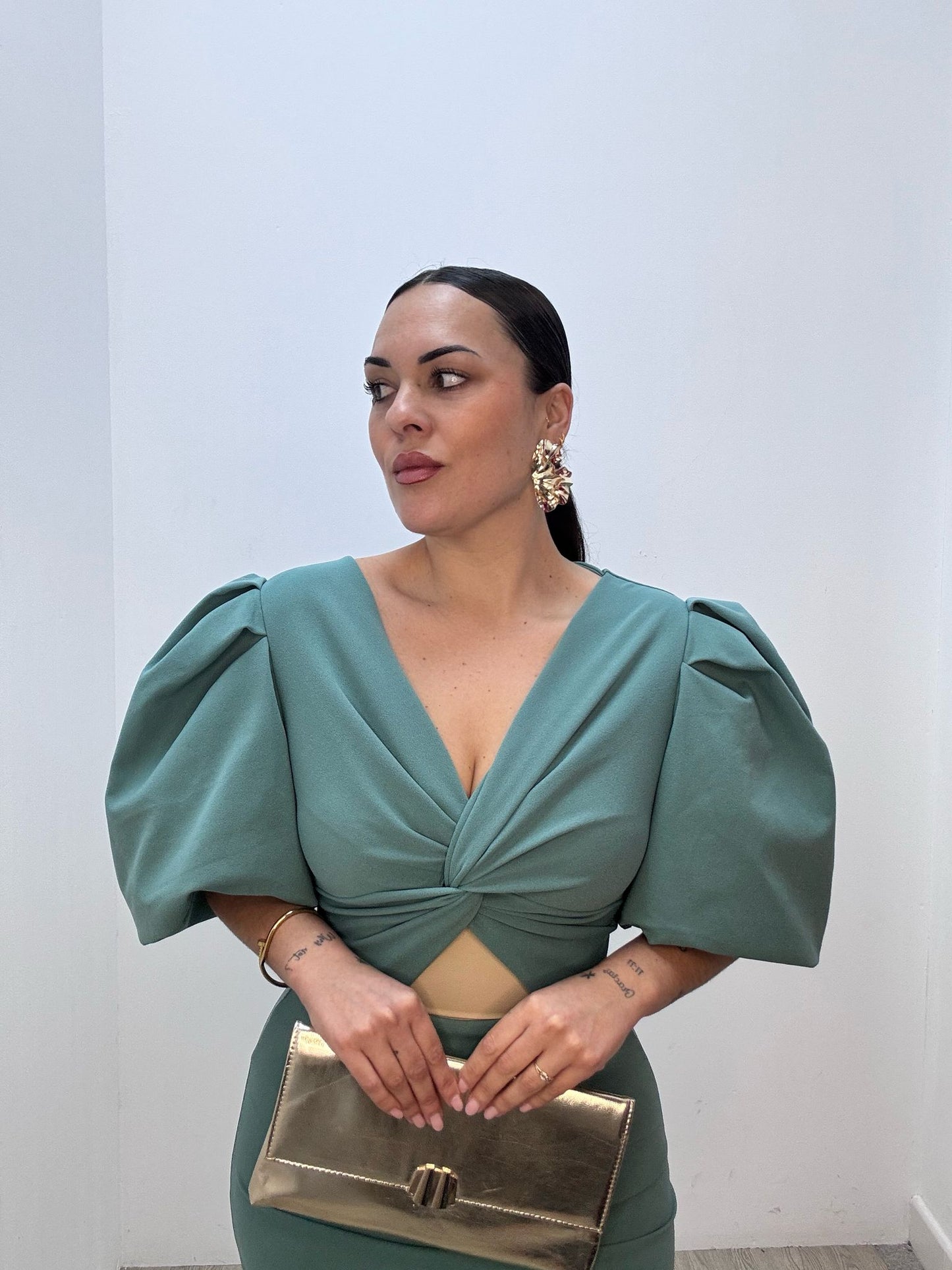 Vestido Nudo Menta