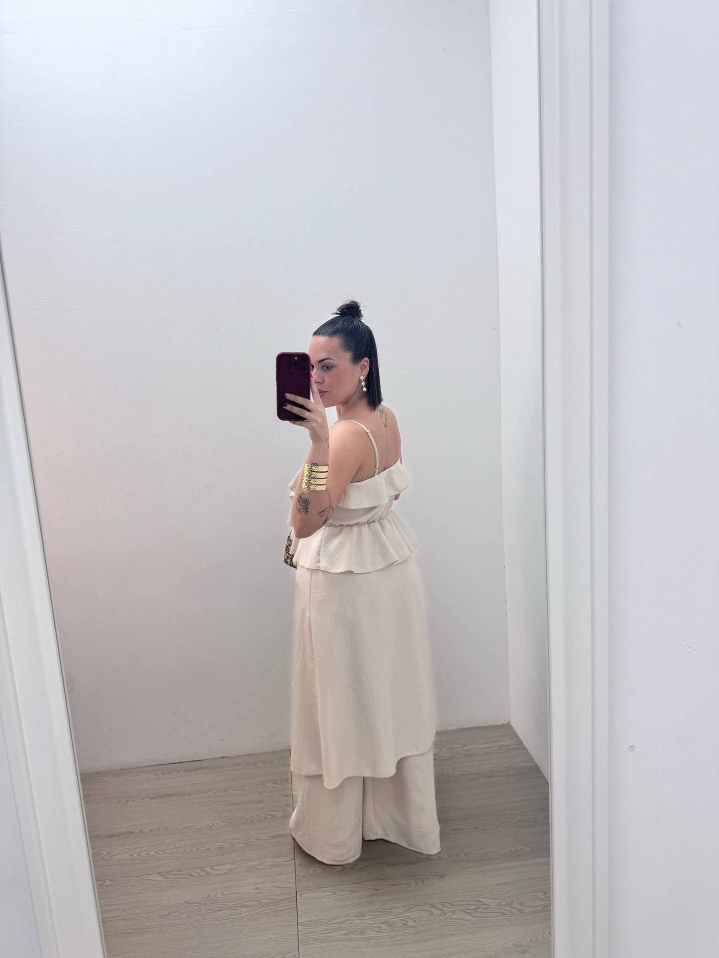 Conjunto Pantalón y Top Volante