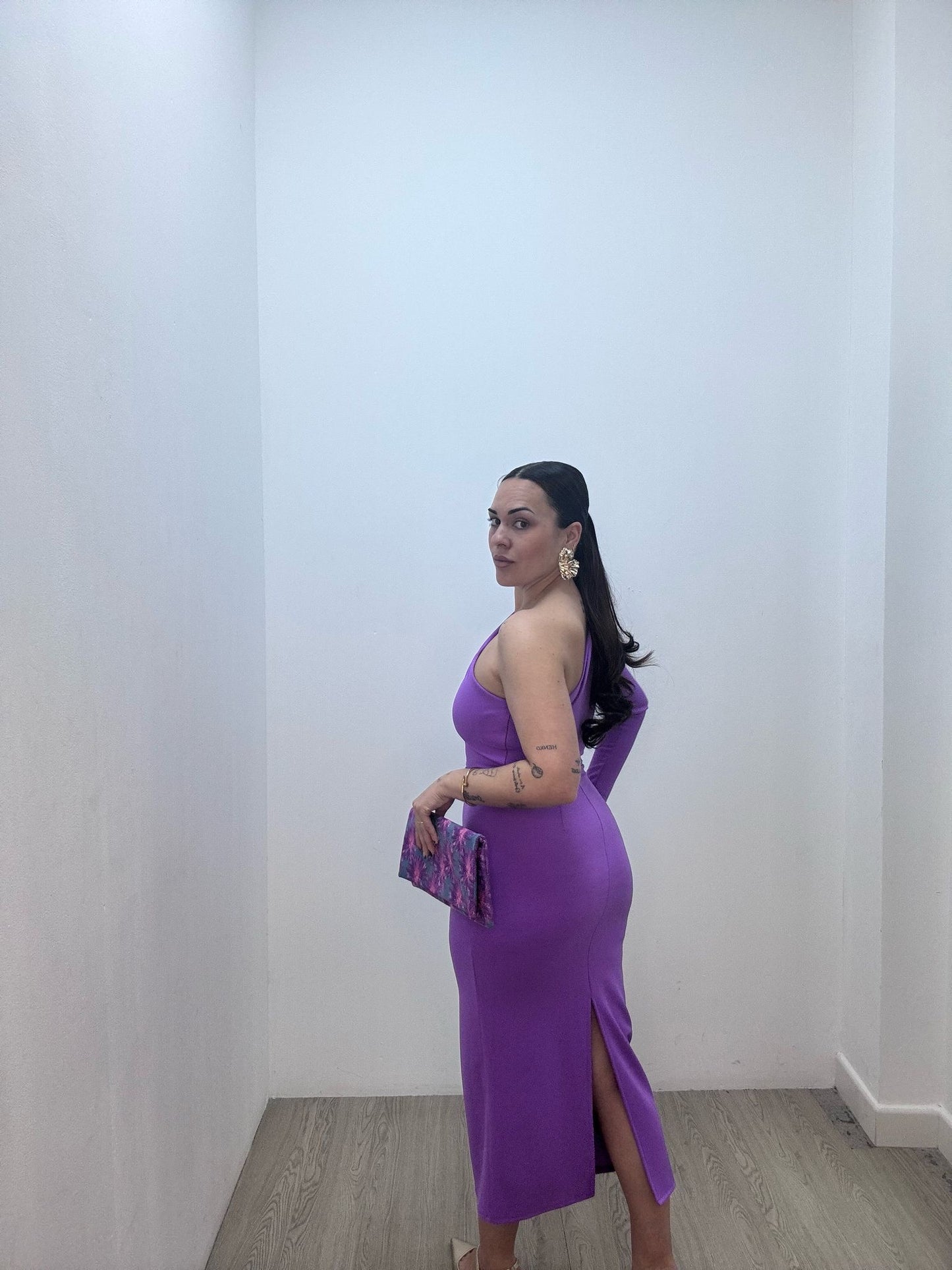 Vestido Manga Lila