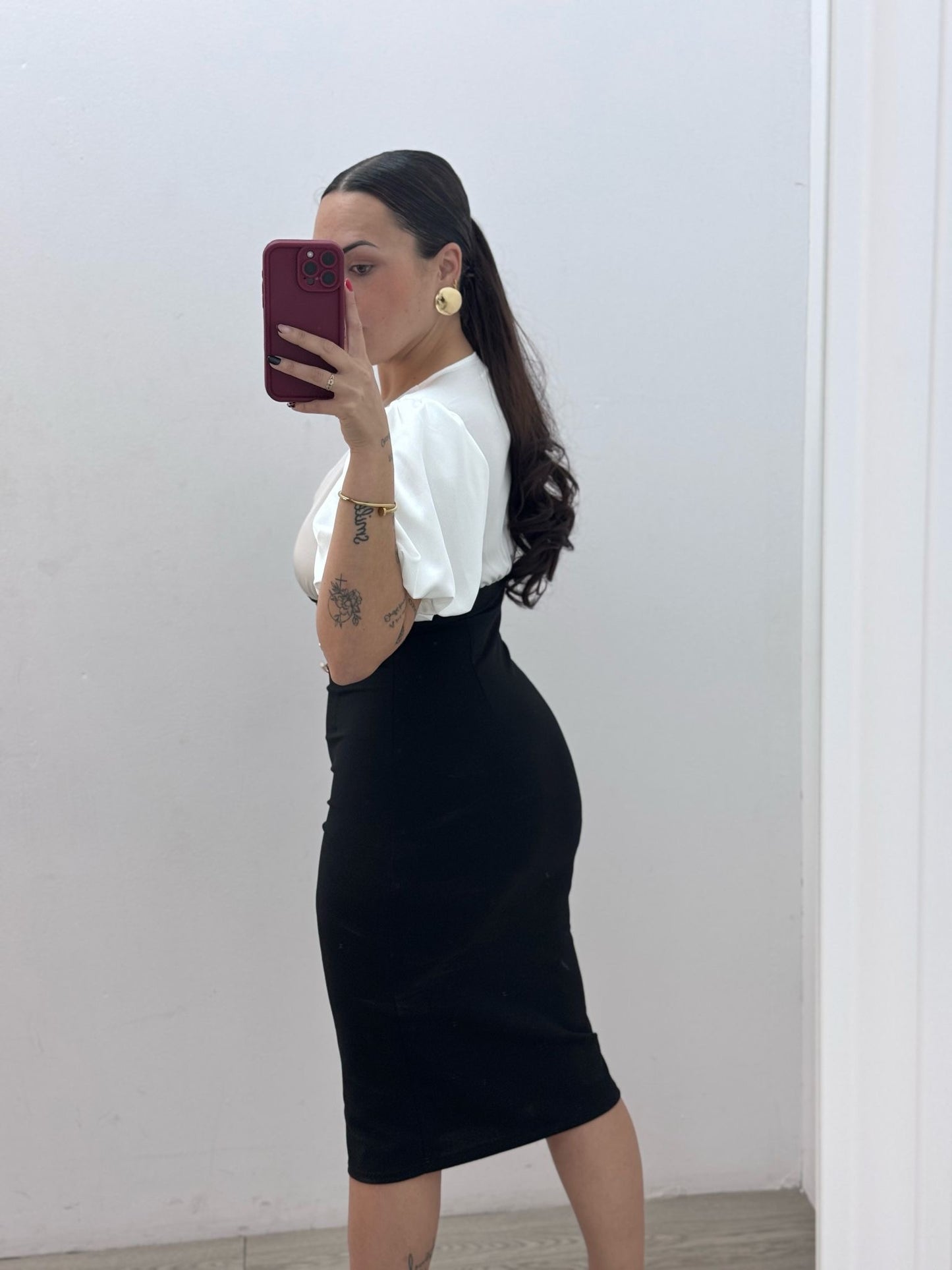 Vestido Blanco y Negro