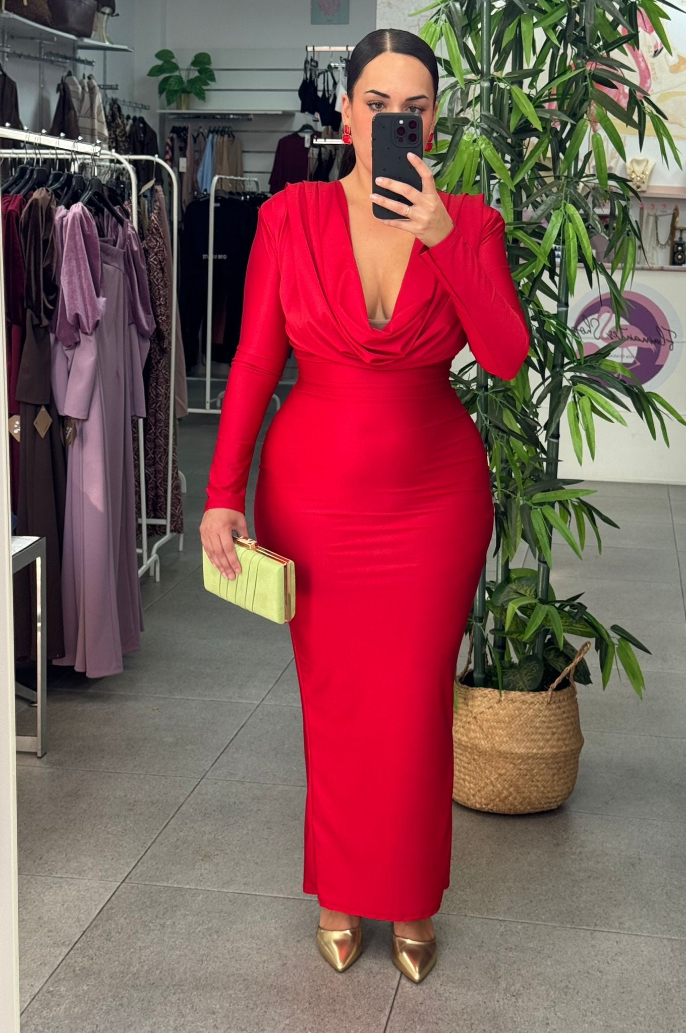 Vestido Evento Rojo Largo