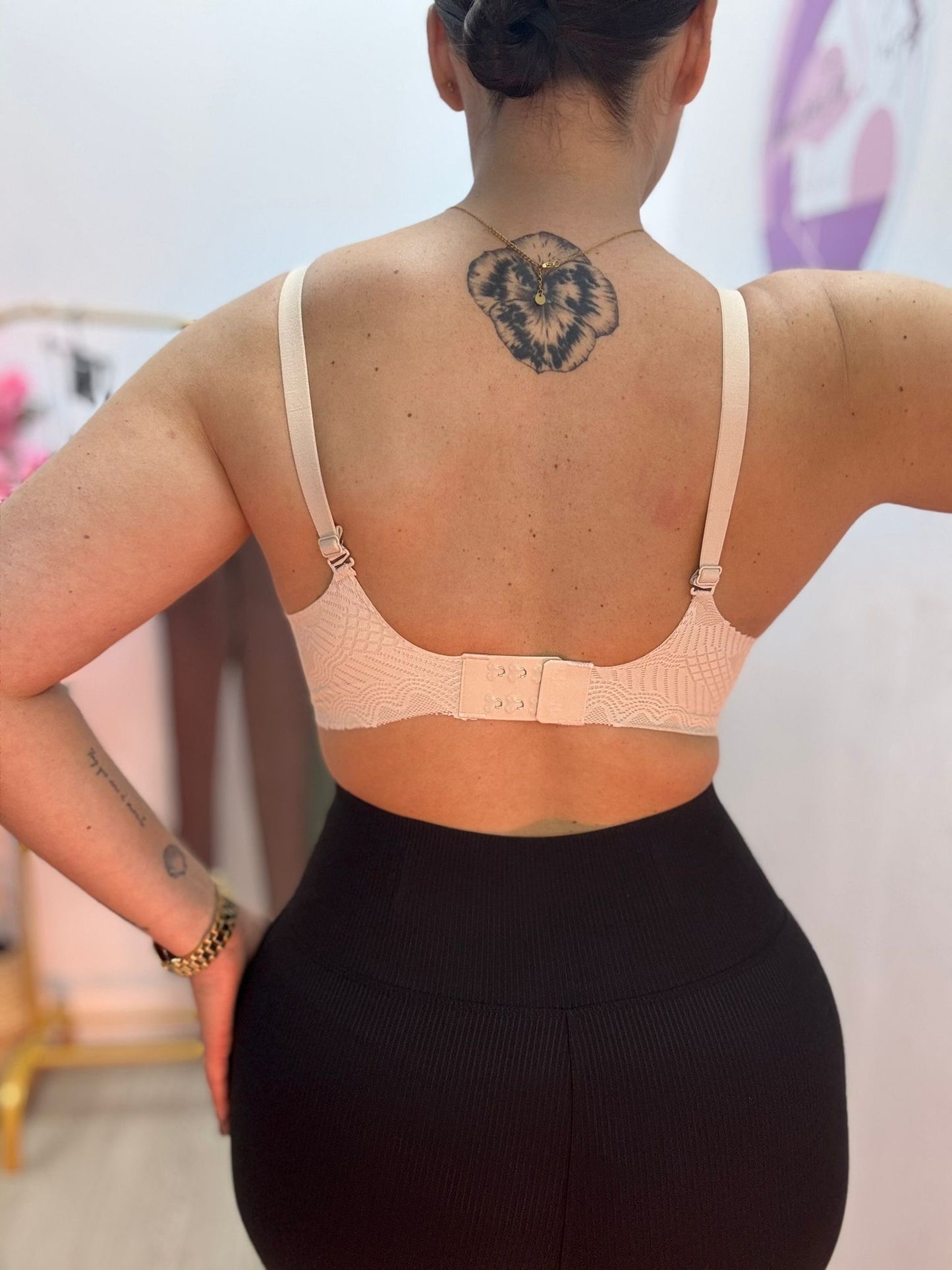 Sujetador Beige Calado