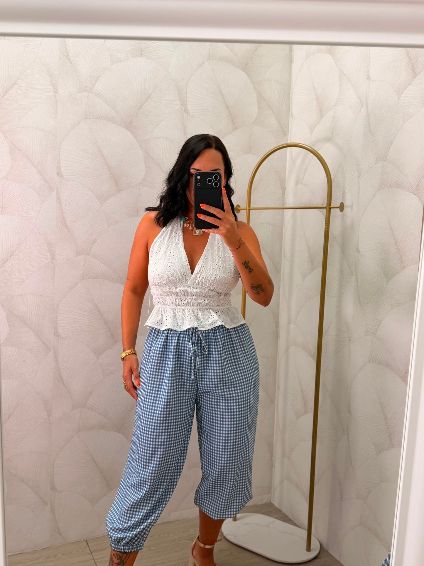 TOP BLANCO PERFORADO