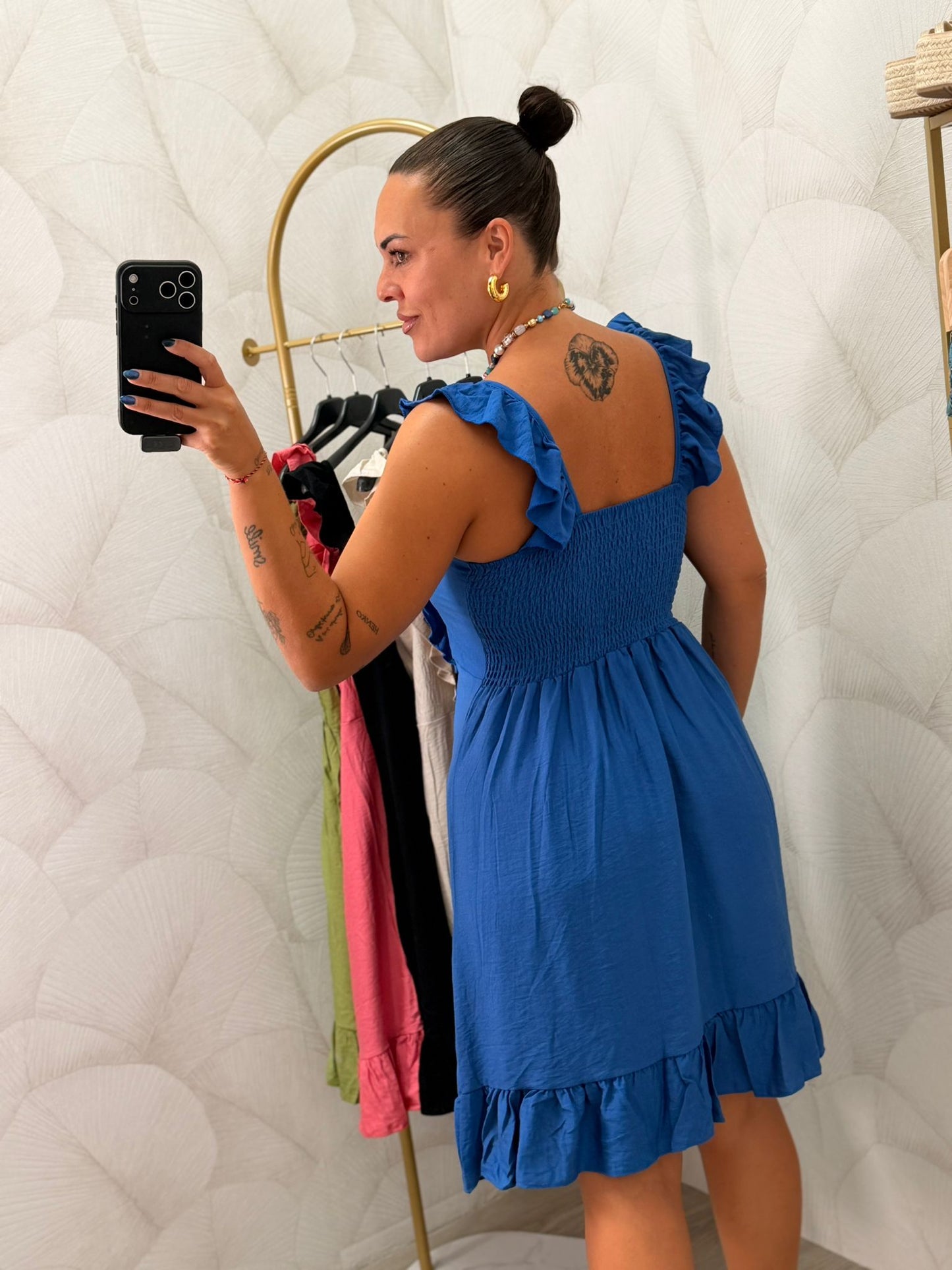 VESTIDO VOLANTE LISO