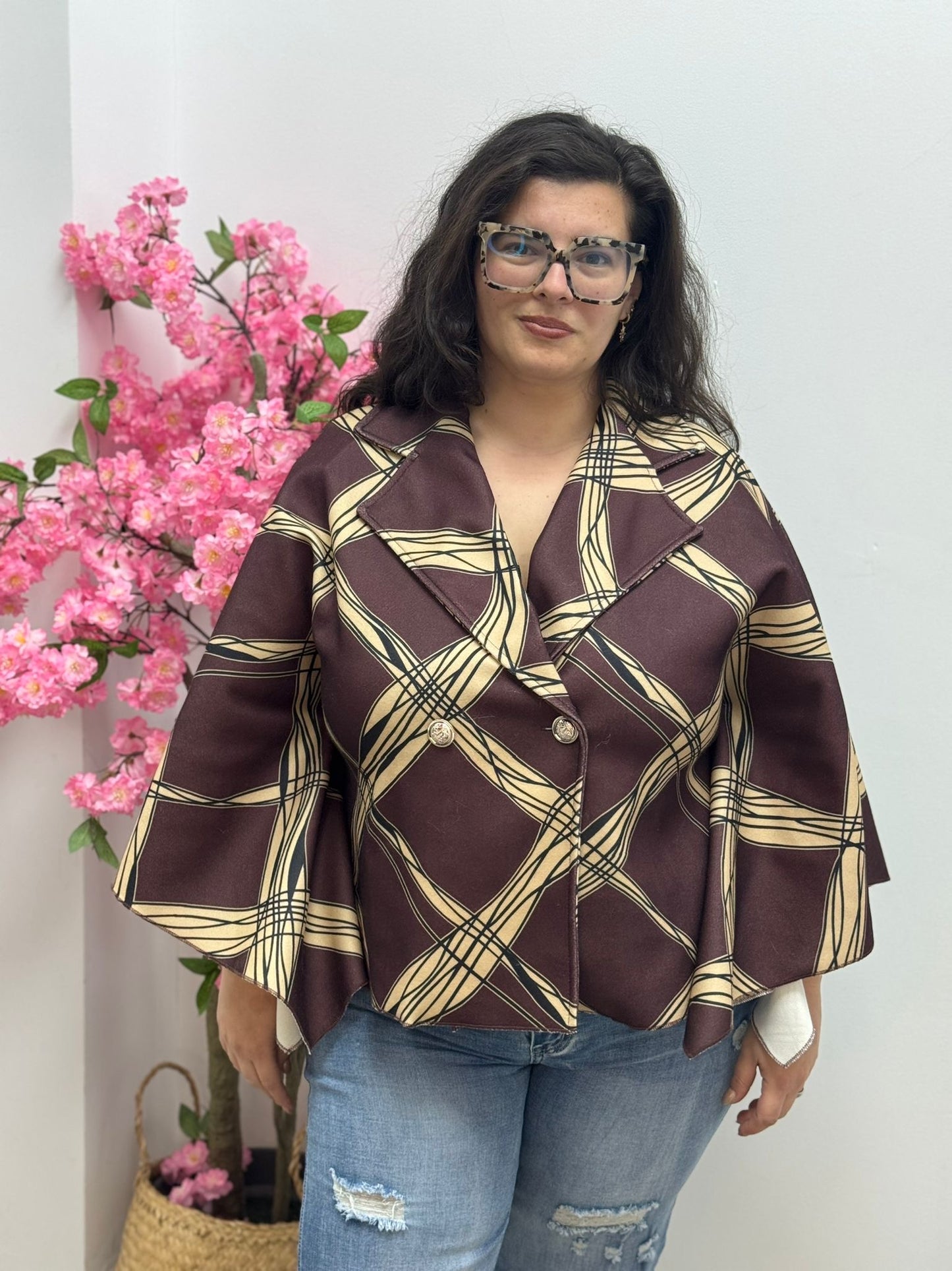 Chaqueta Marrón Rombo