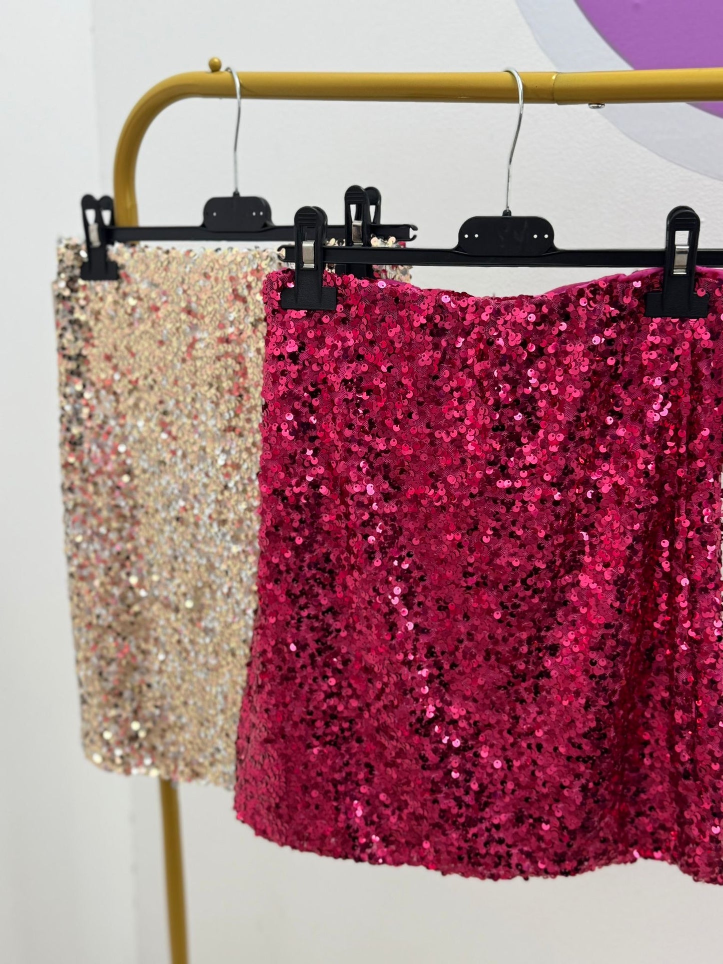Falda Lentejuelas Corta