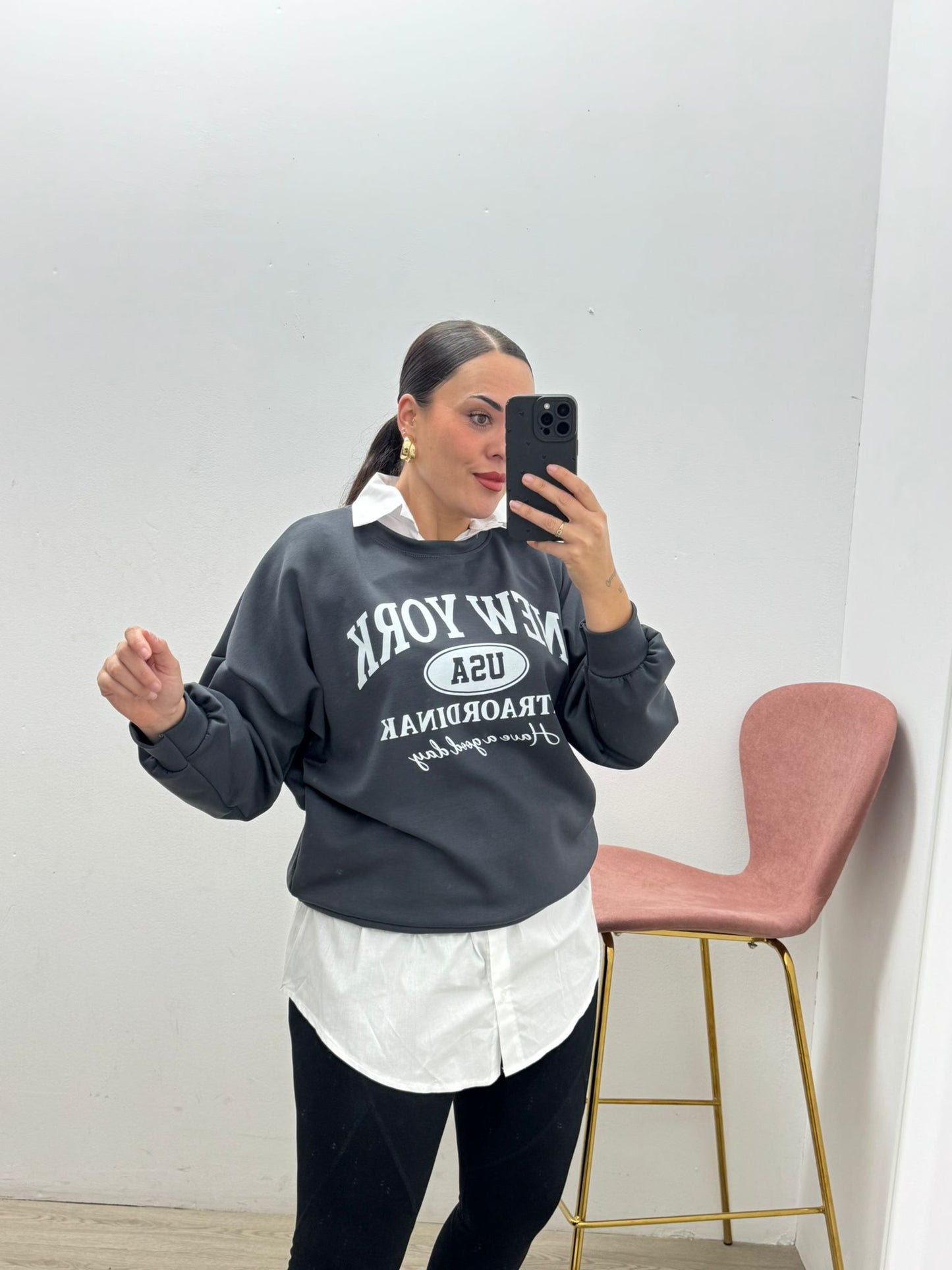Sudadera New York Negra