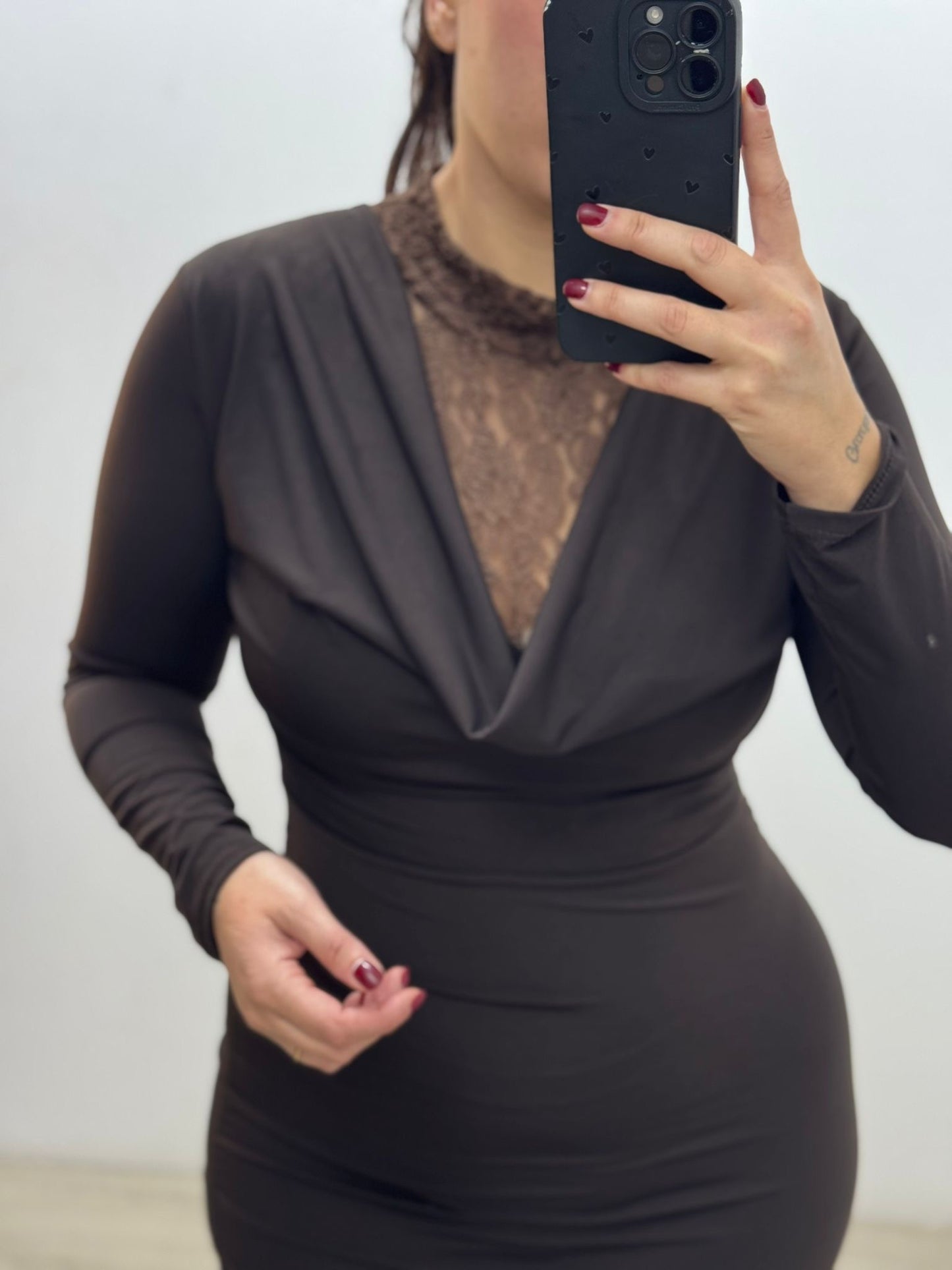 Vestido Escote Encaje