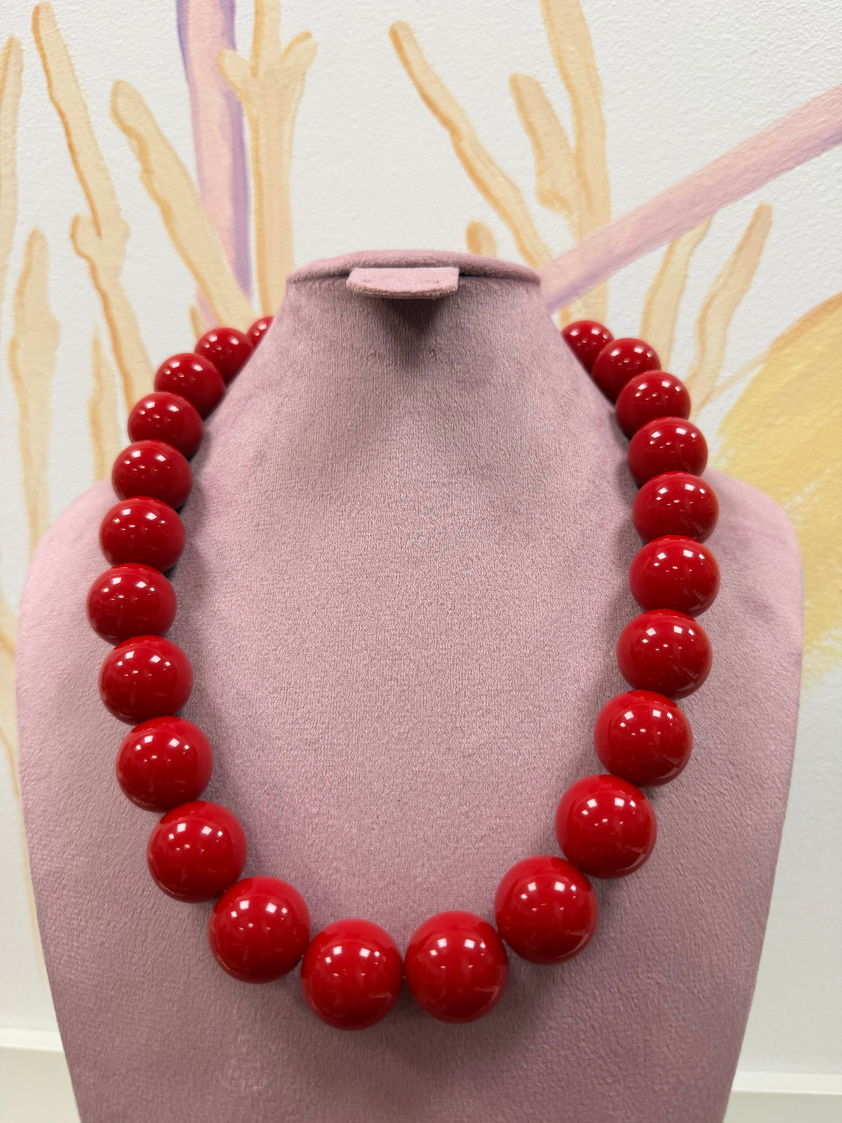 COLLAR BOLAS ROJO