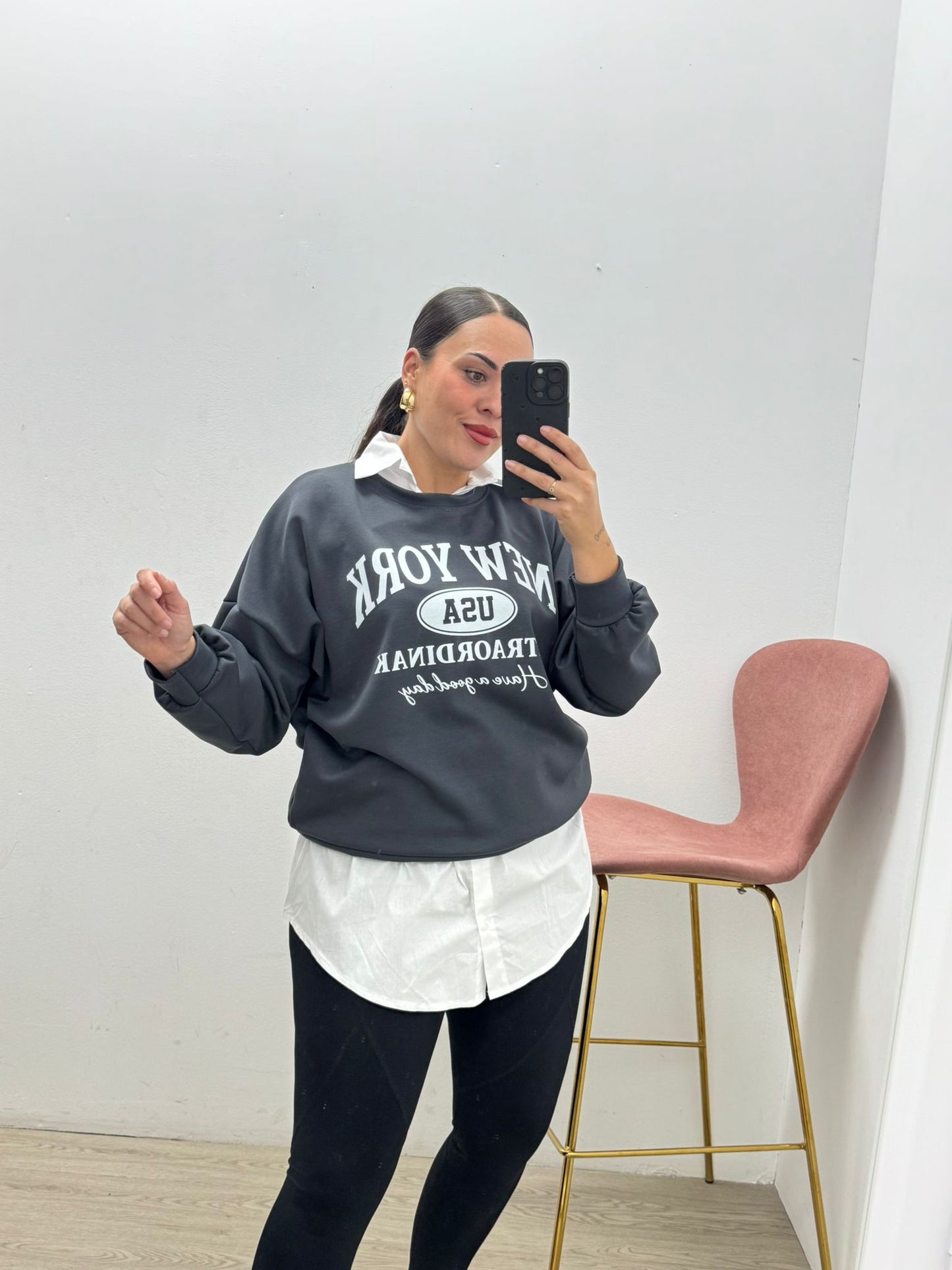 Sudadera New York Negra