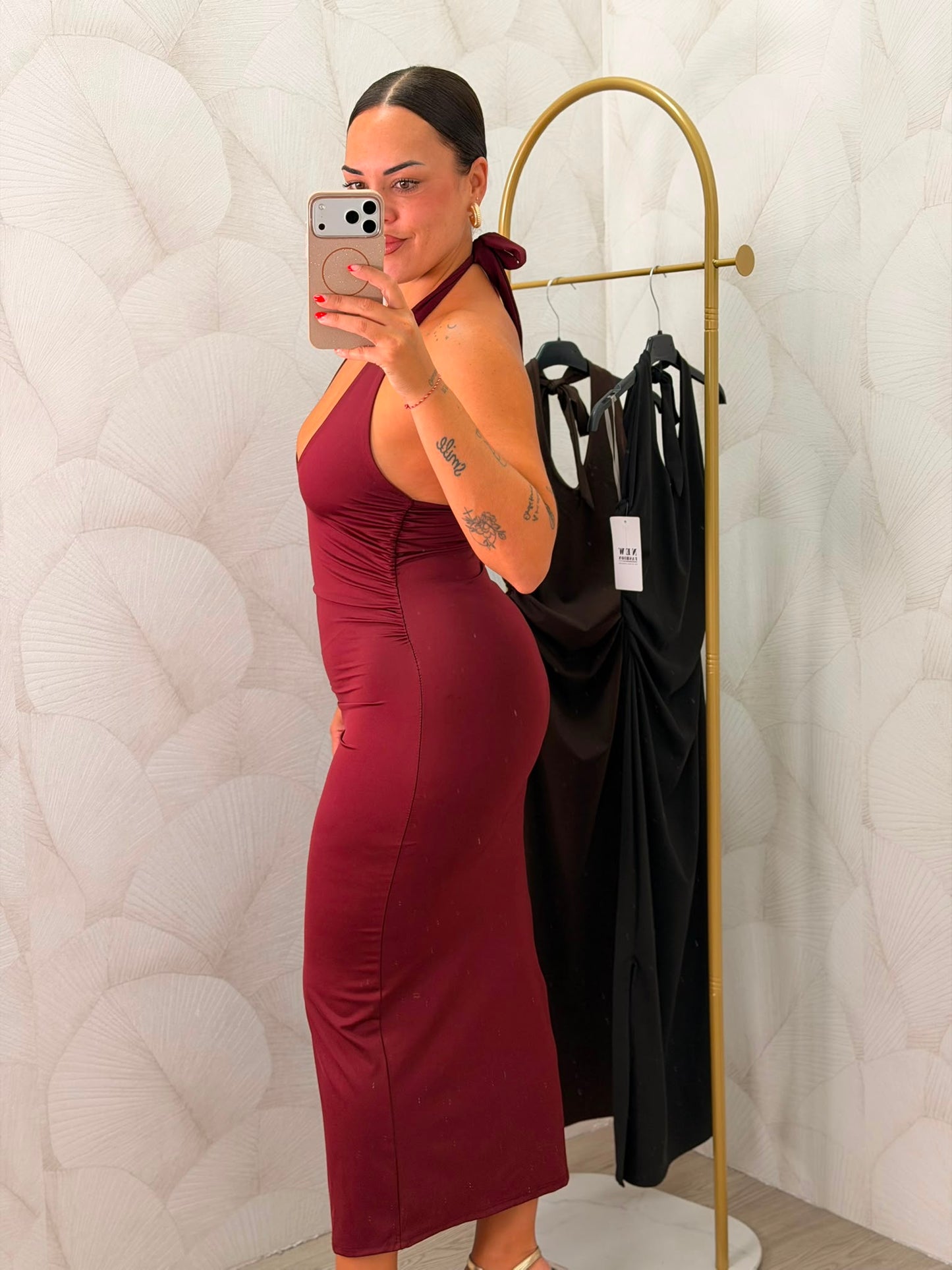 VESTIDO CUELLO HALTER LICRA