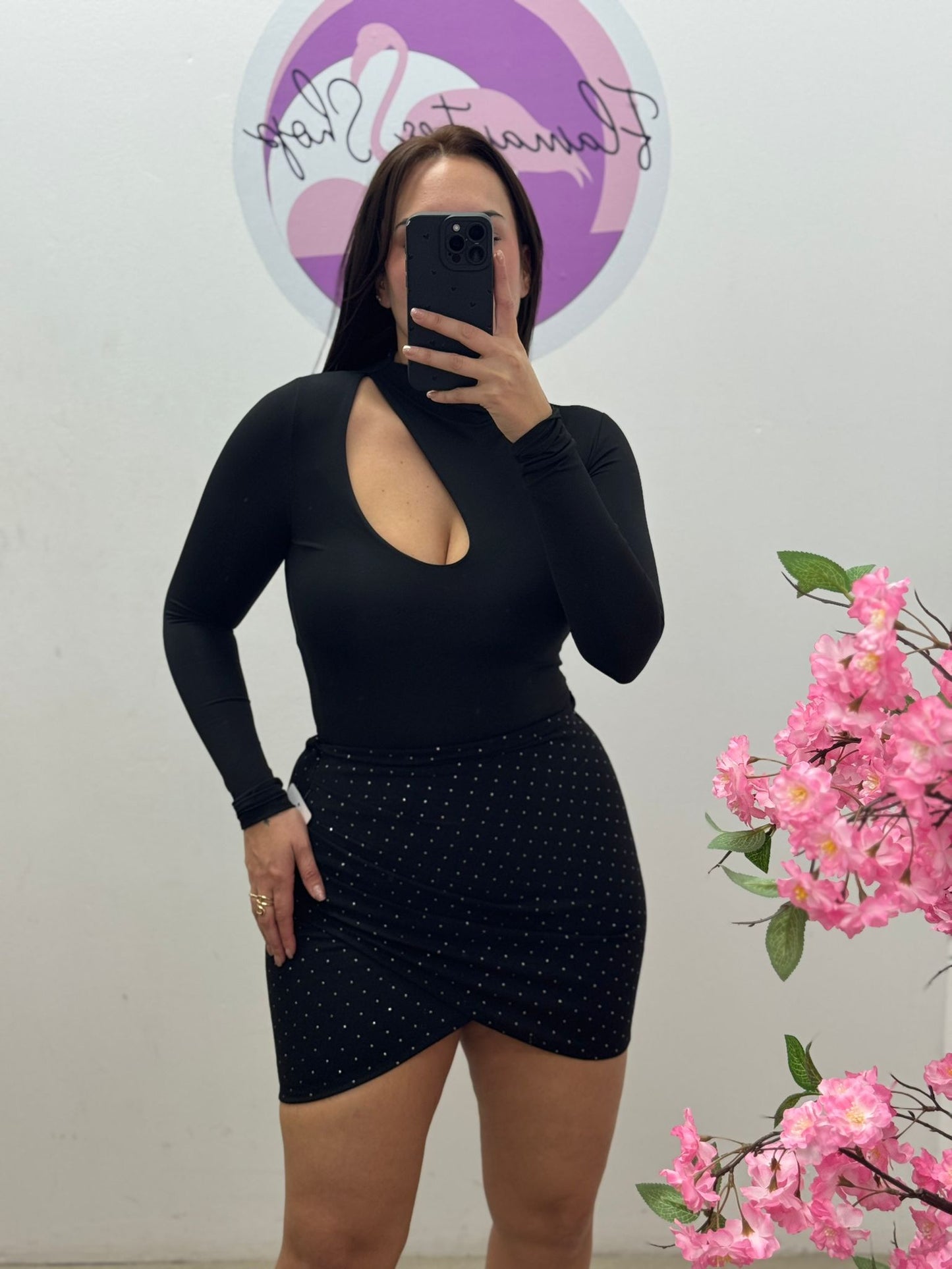 Falda Negra Brillitos