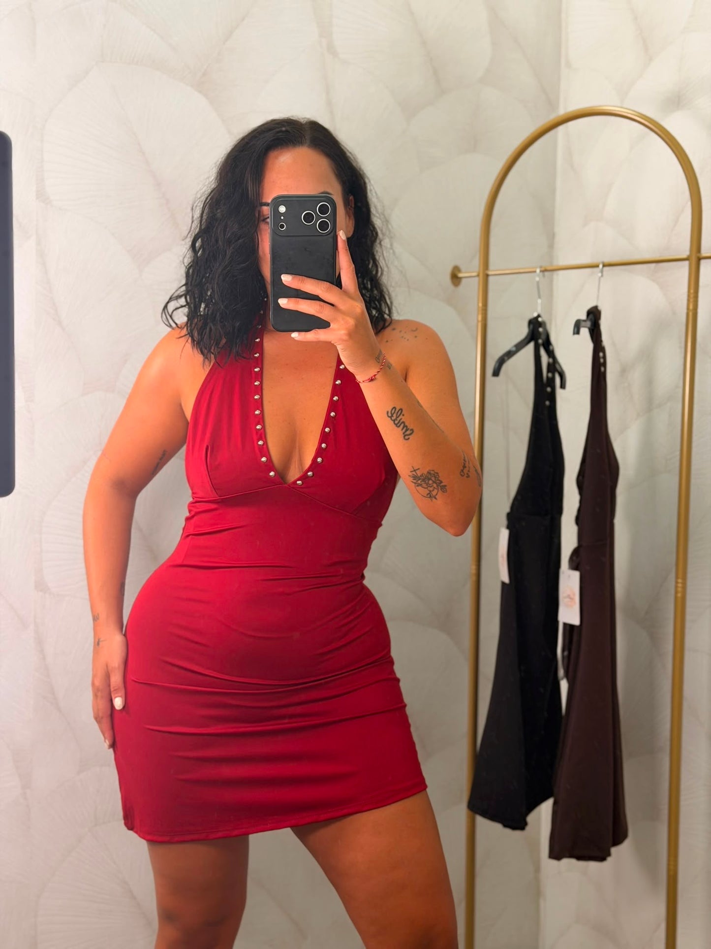 VESTIDO LICRA TACHUELAS