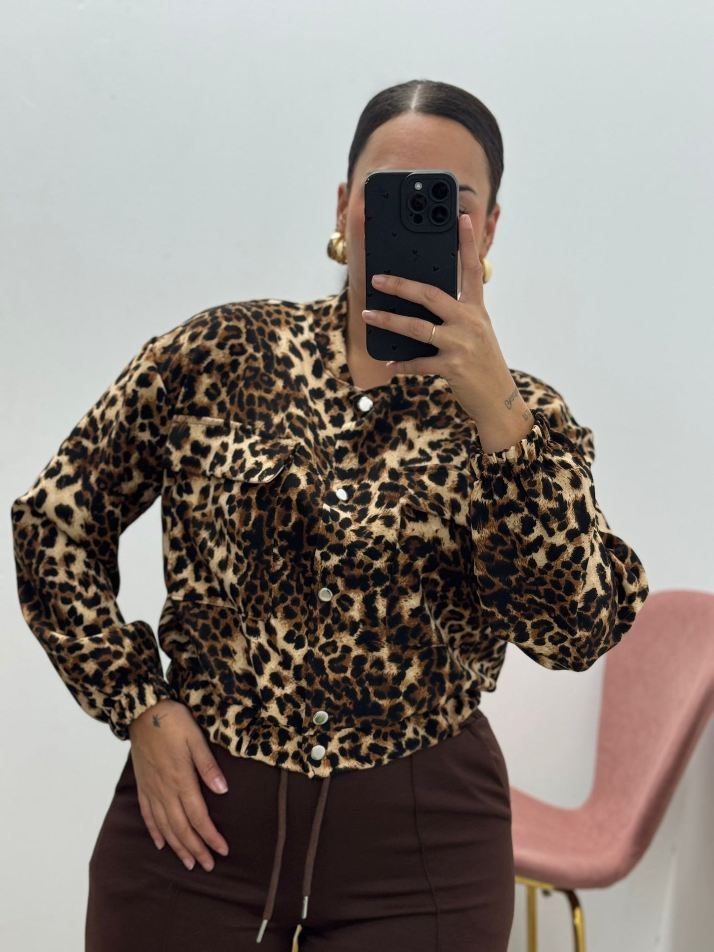 Chaqueta Bomber Leopardo