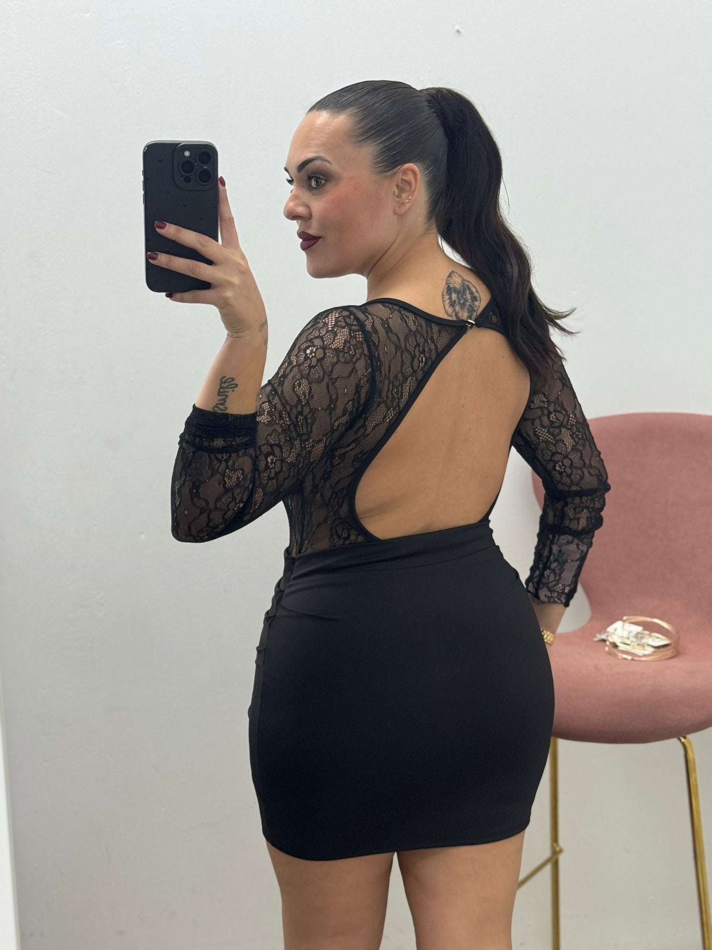 Vestido Negro Encaje