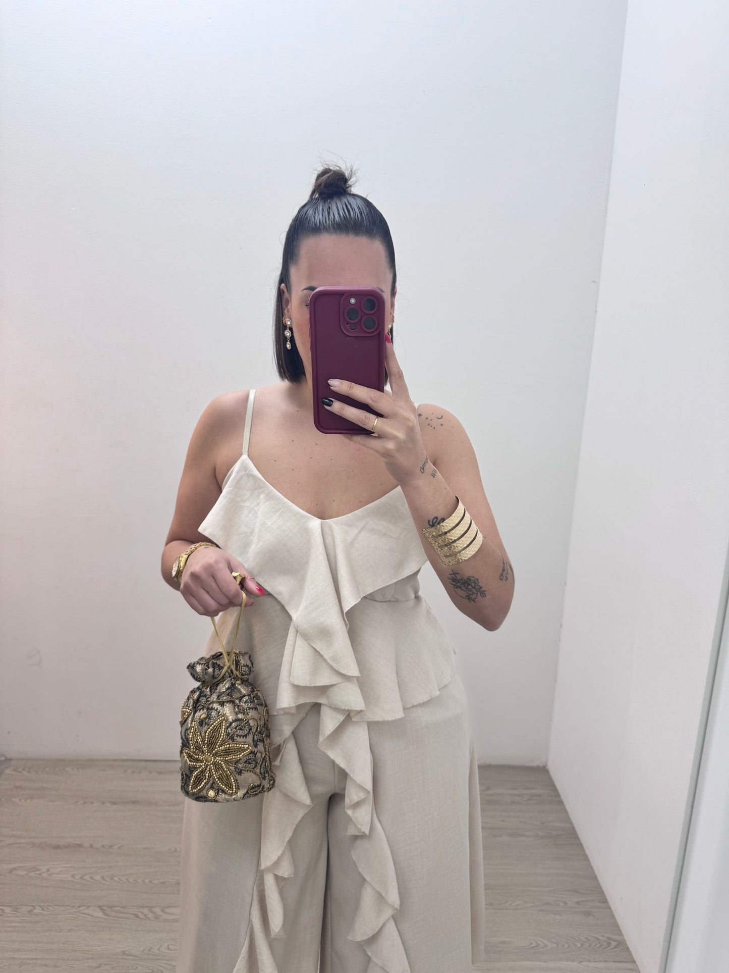 Conjunto Pantalón y Top Volante