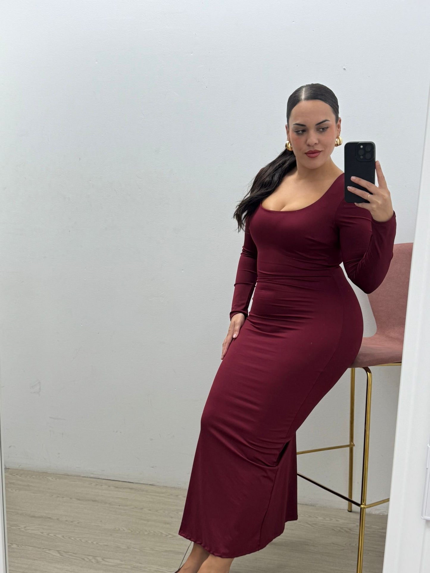Vestido Licra Escote Cuadrado