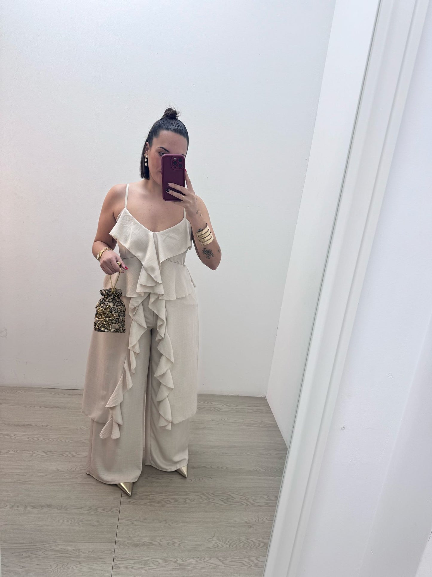 Conjunto Pantalón y Top Volante