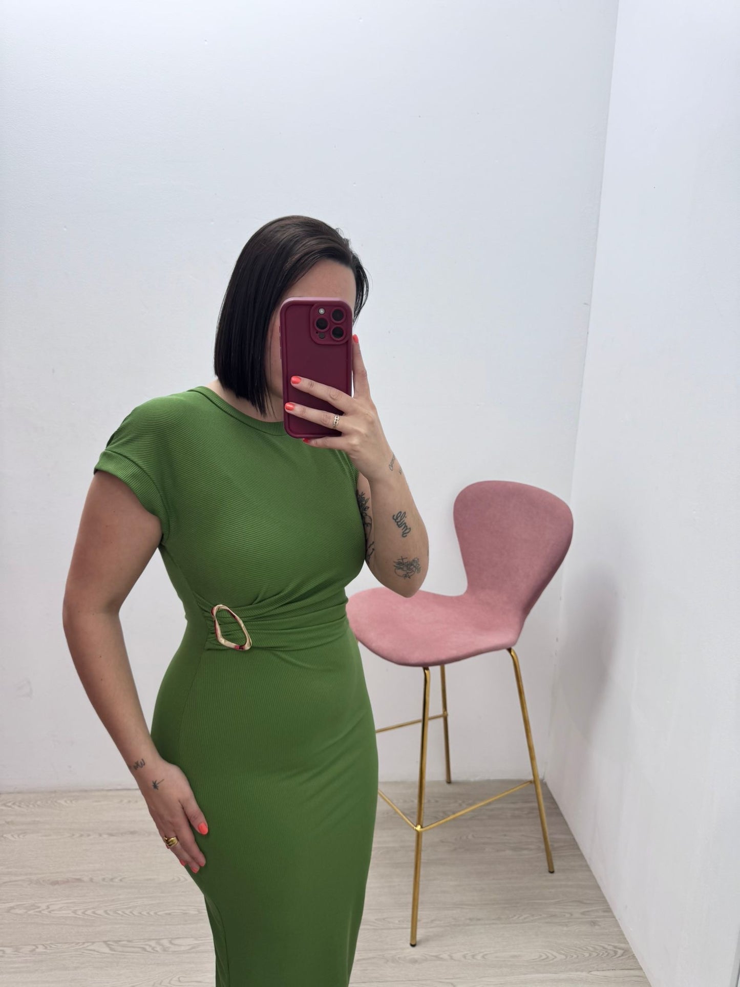 Vestido Canalé Verde