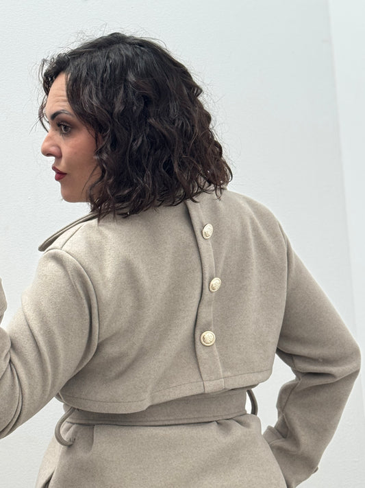 Abrigo Beige Jaspeado