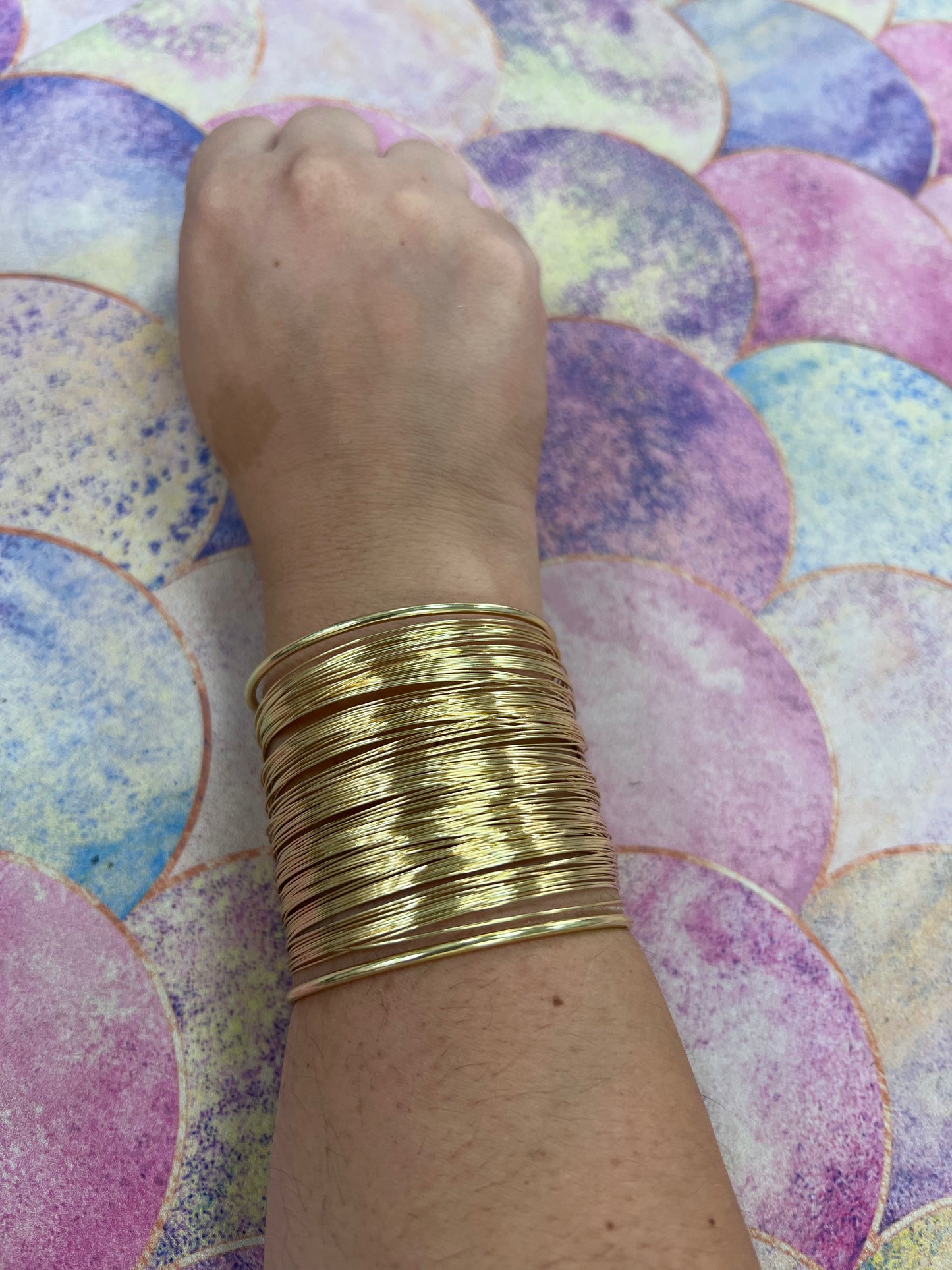 BRAZALETE DORADO TIRAS