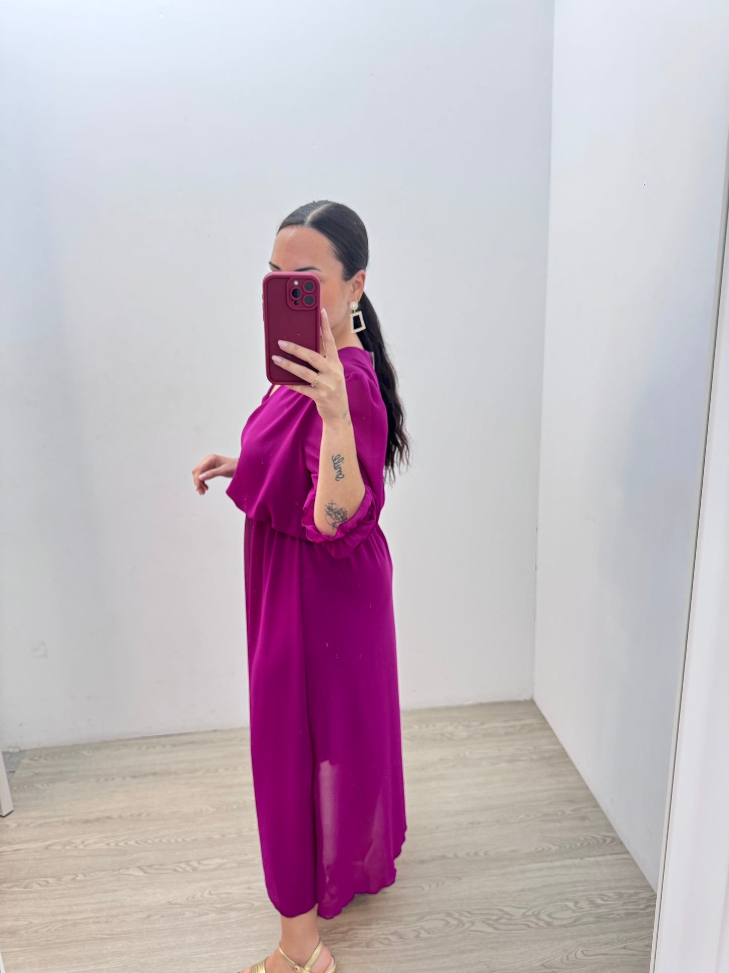 Vestido buganvilla gasa