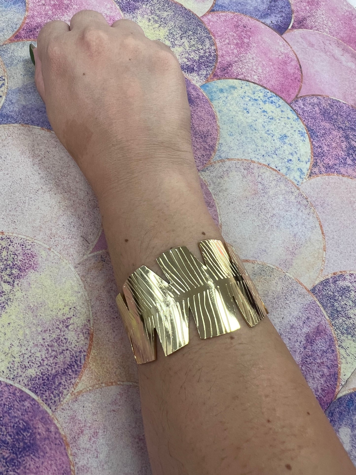BRAZALETE HOJA DORADO