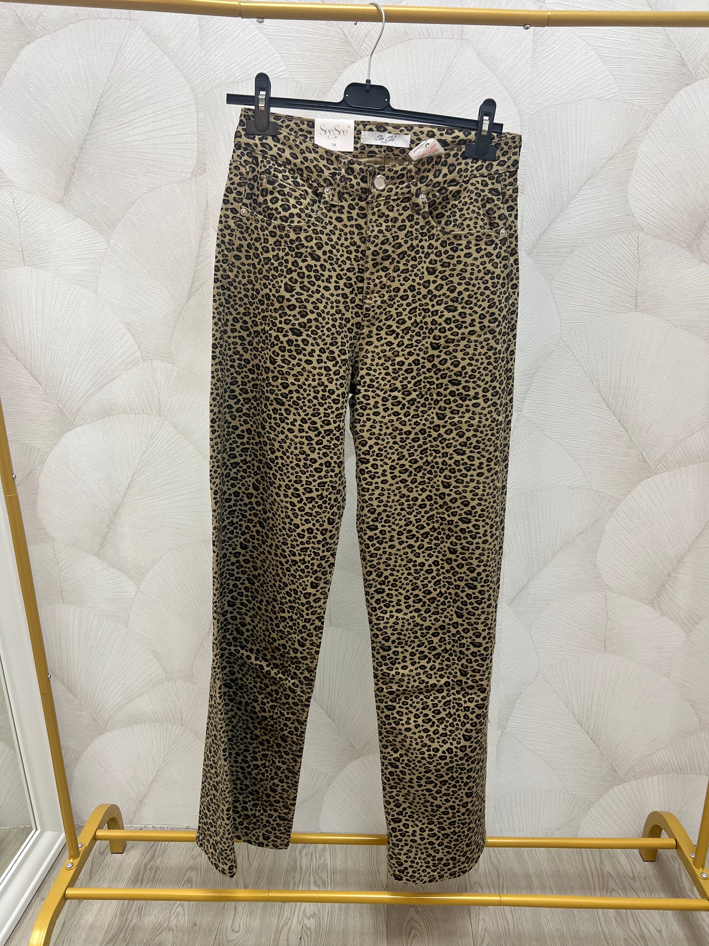 Pantalón Vaquero Leopardo