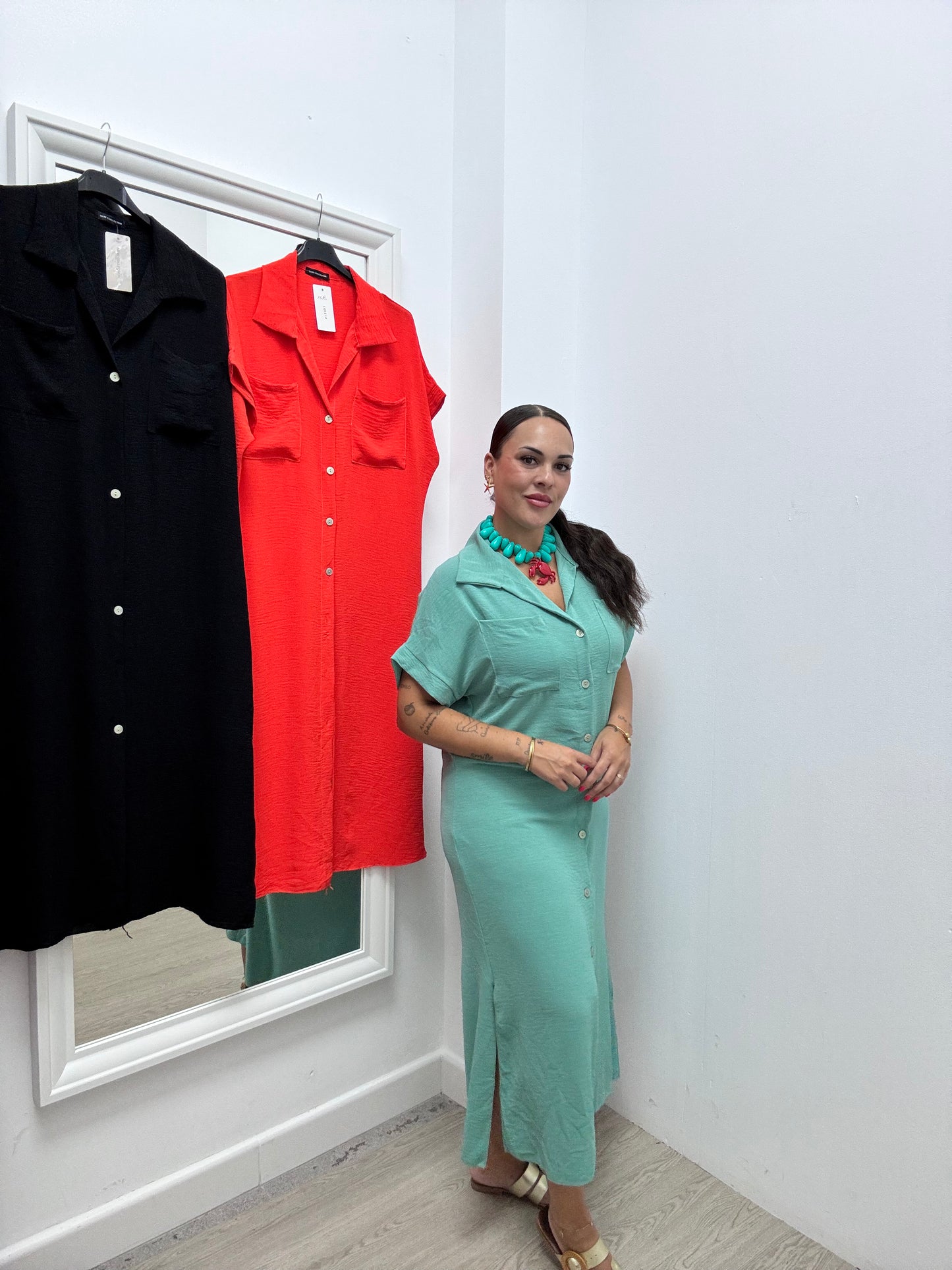 Vestido camisero botones