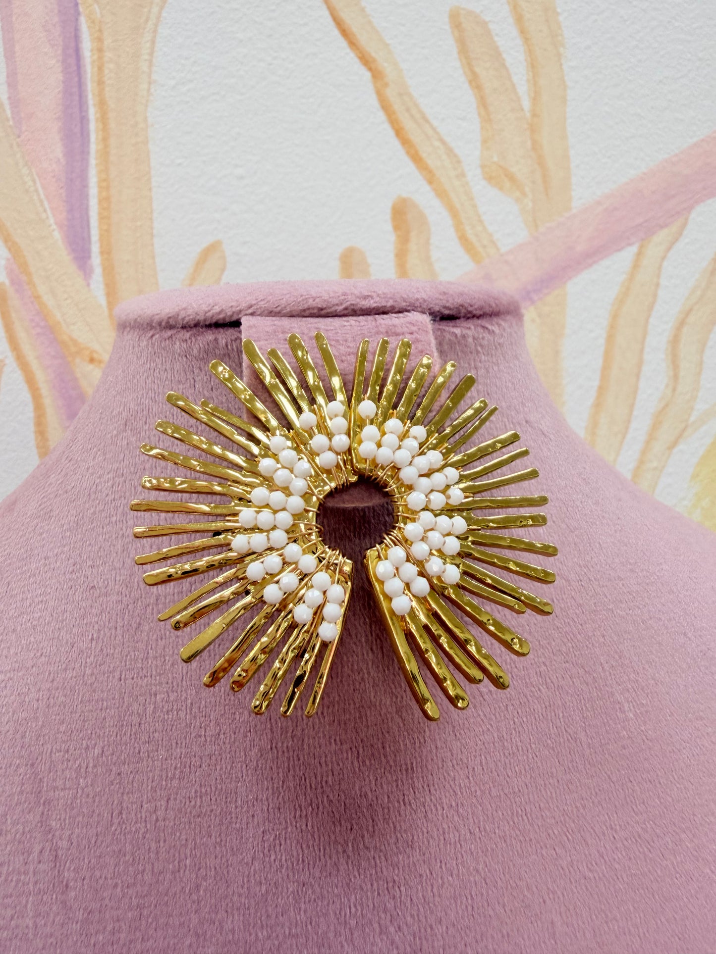 PENDIENTES DORADO BLANCO