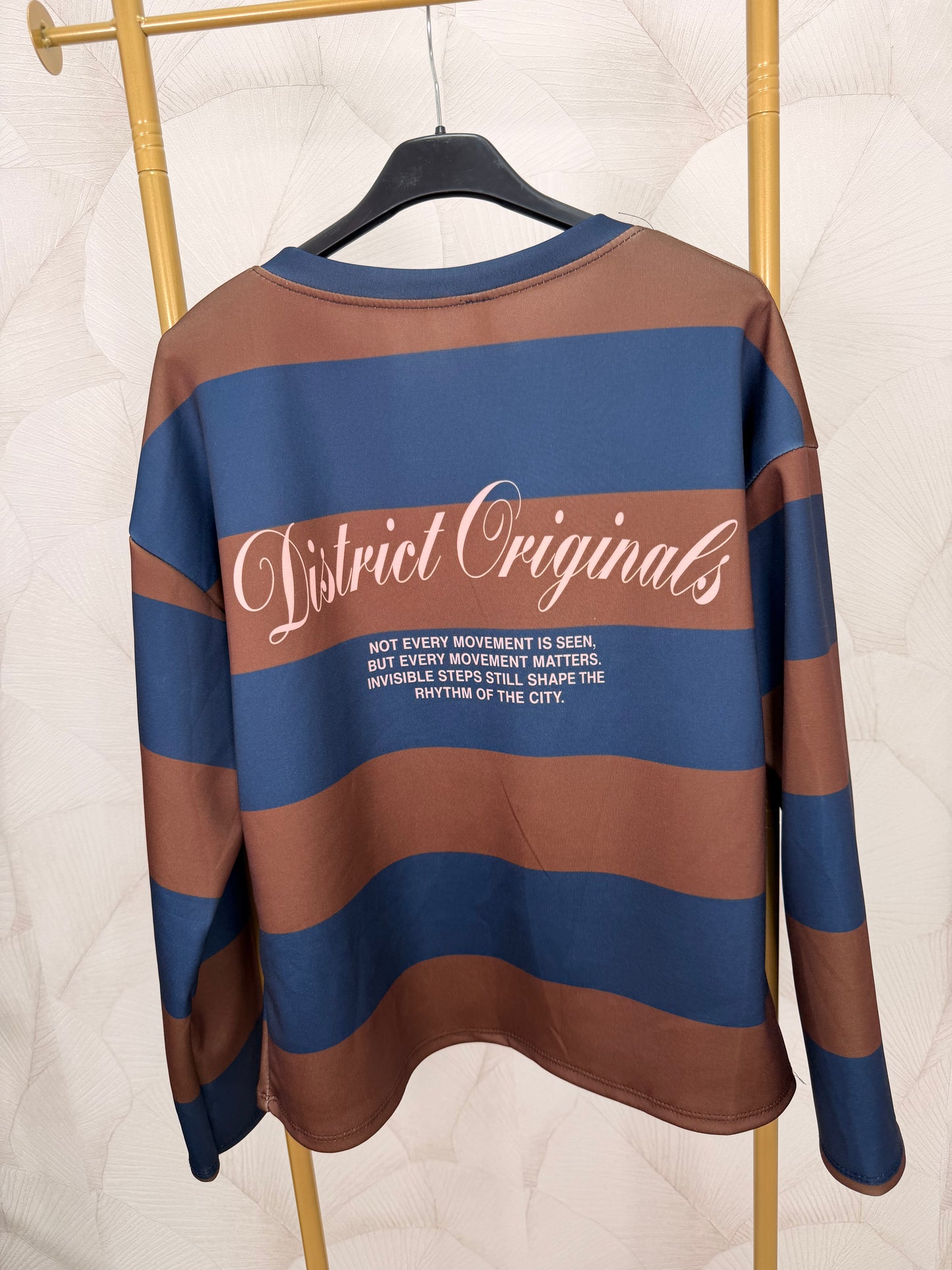 SUDADERA RAYAS AZUL Y MARRÓN