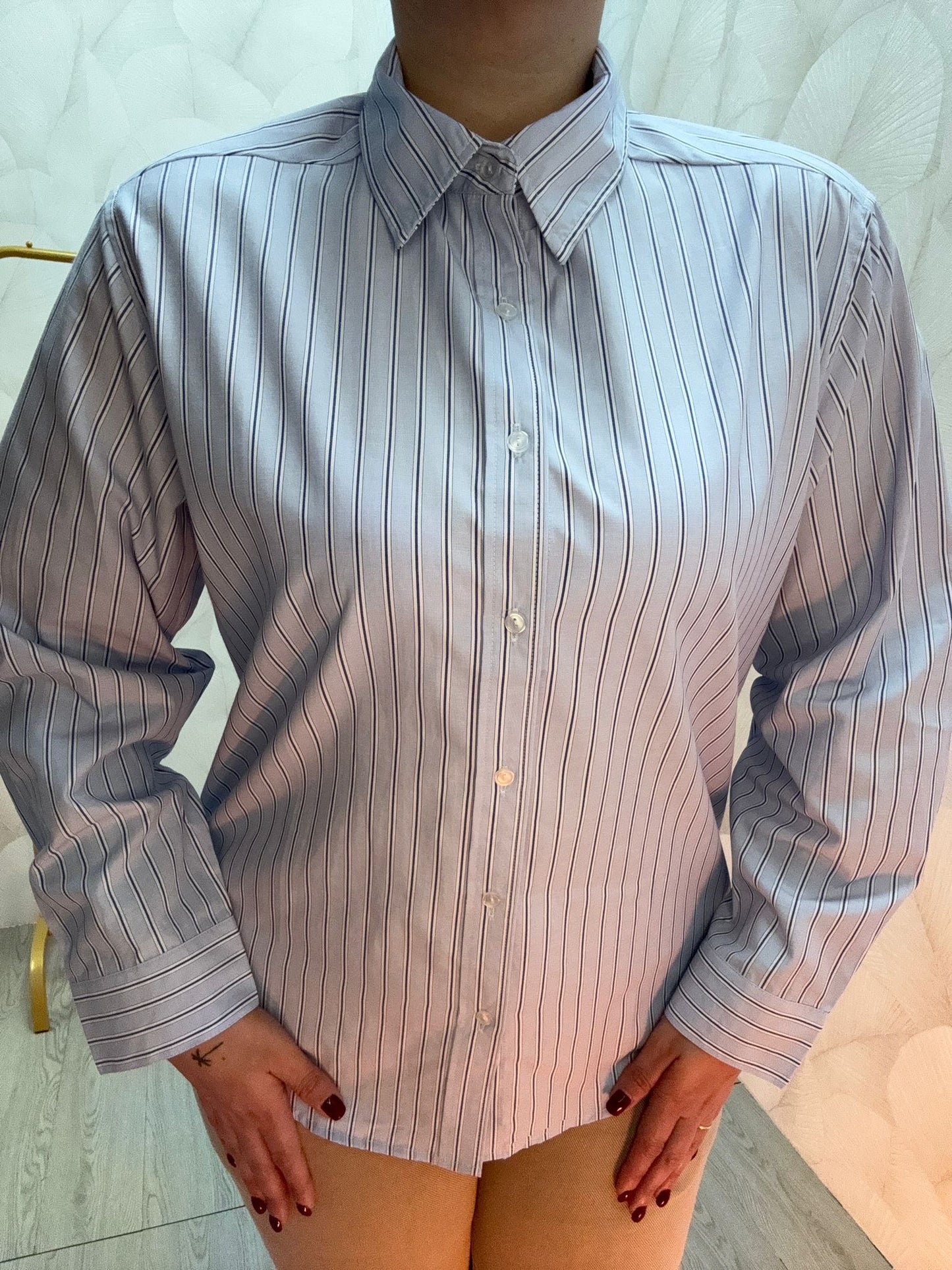 Camisa Rayas Celeste