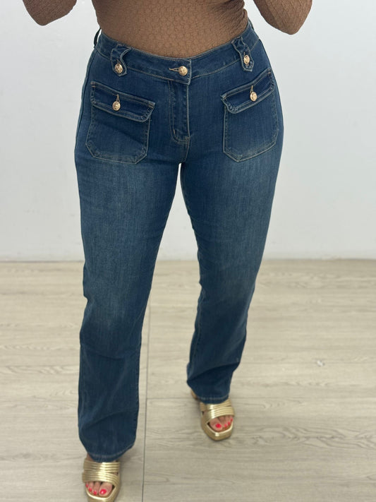 Pantalón vaquero botones