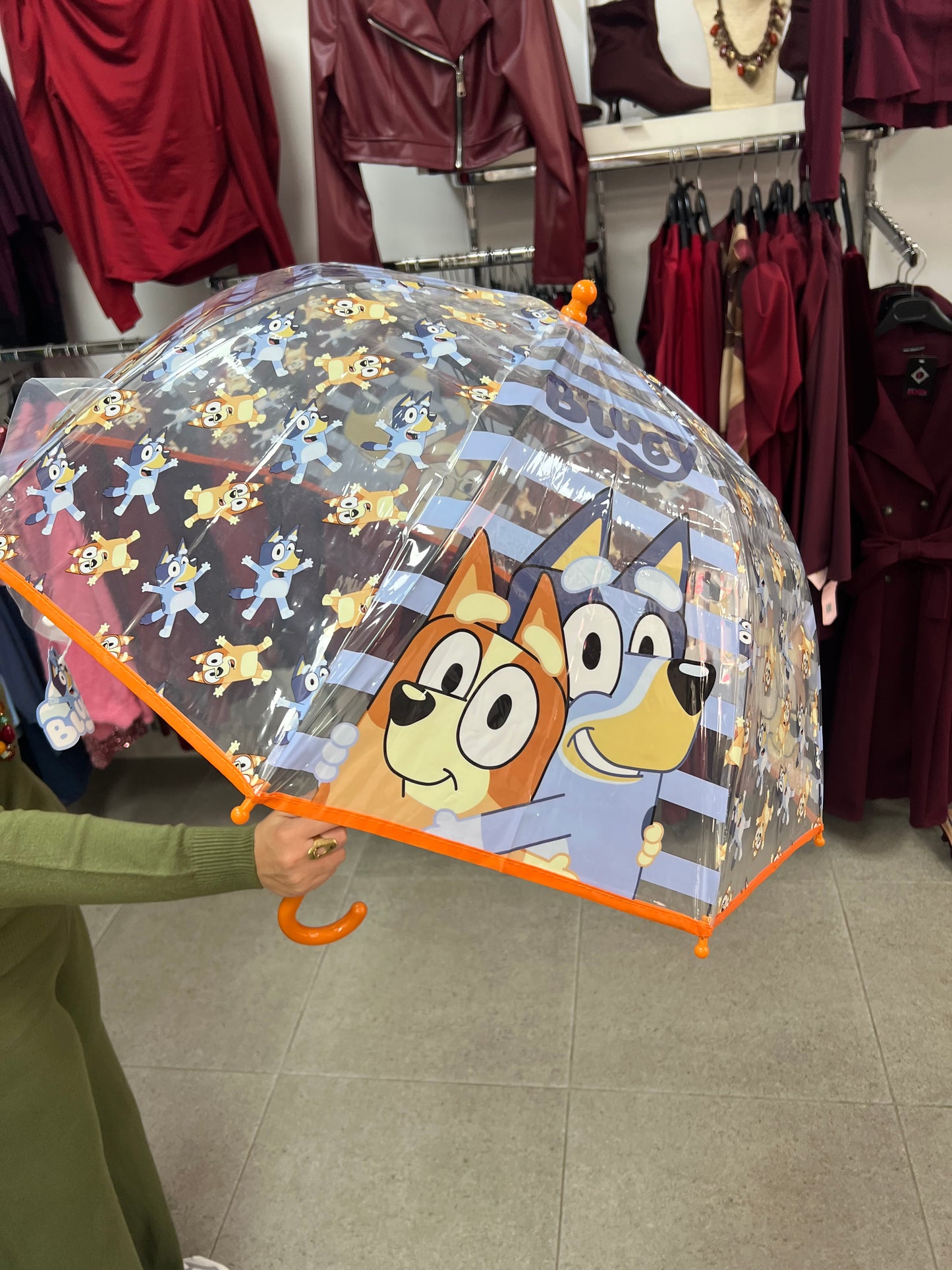 Paragüas niño/a bluey naranja