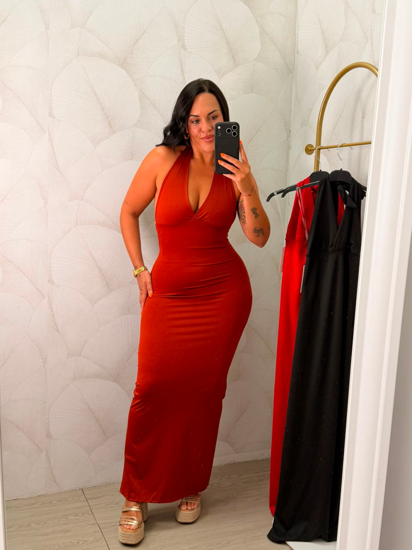 VESTIDO LICRA ESPALDA CRUZADA