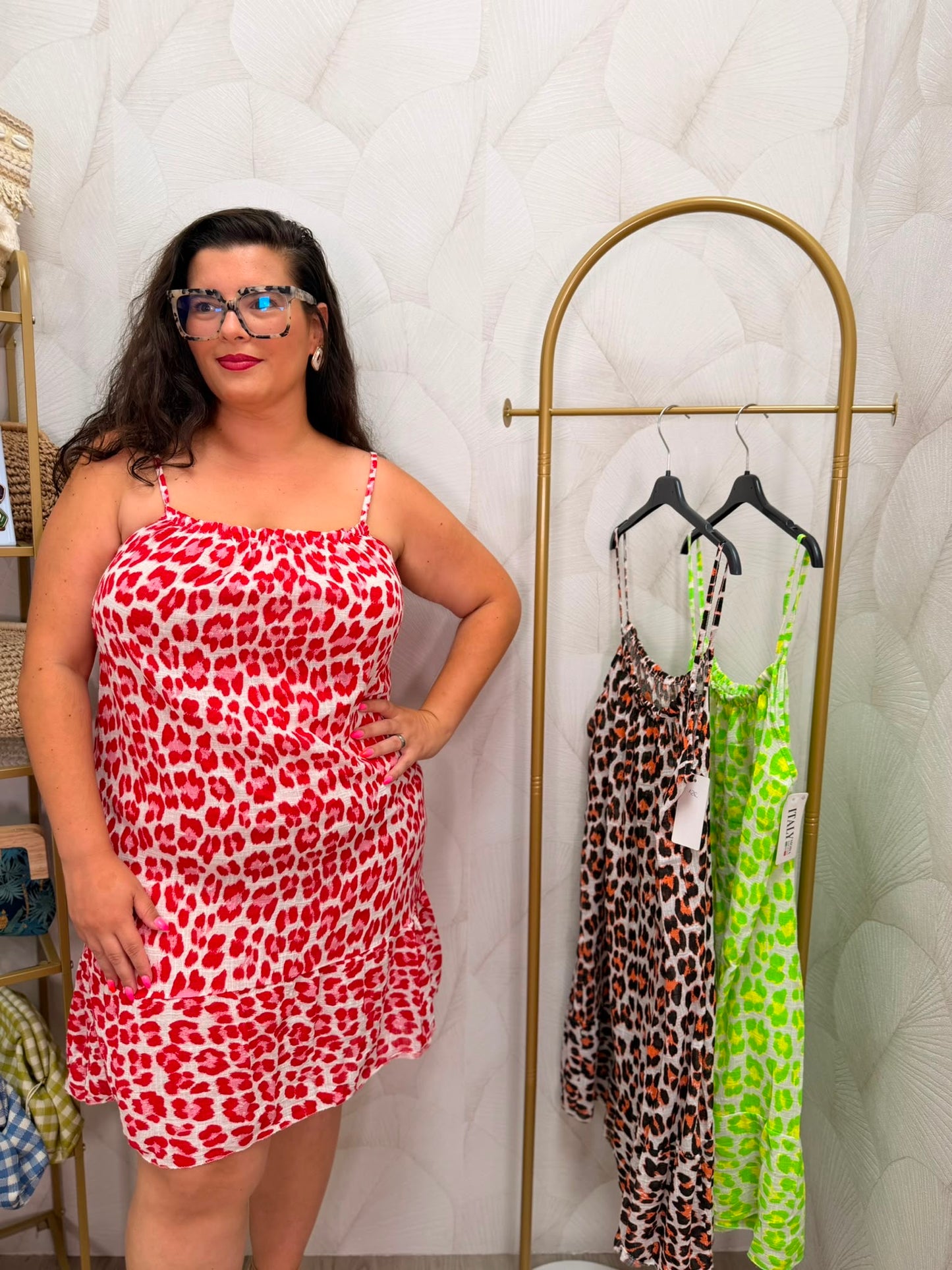 VESTIDO TIRANTAS LEOPARDO