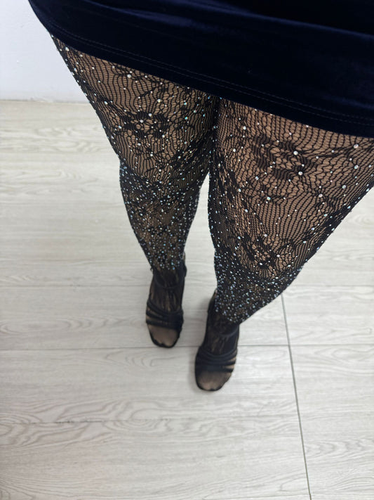 Medias Térmicas Encaje Brillo Talla única