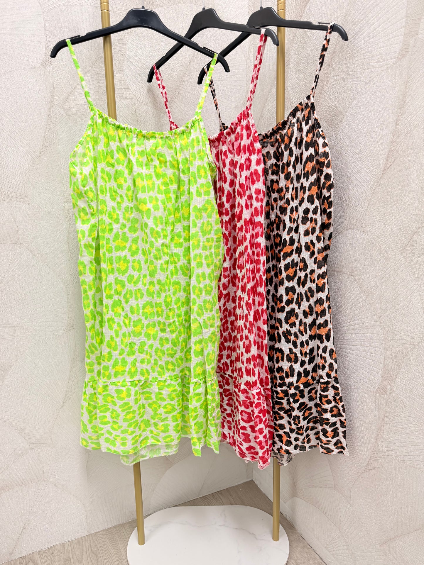 VESTIDO TIRANTAS LEOPARDO
