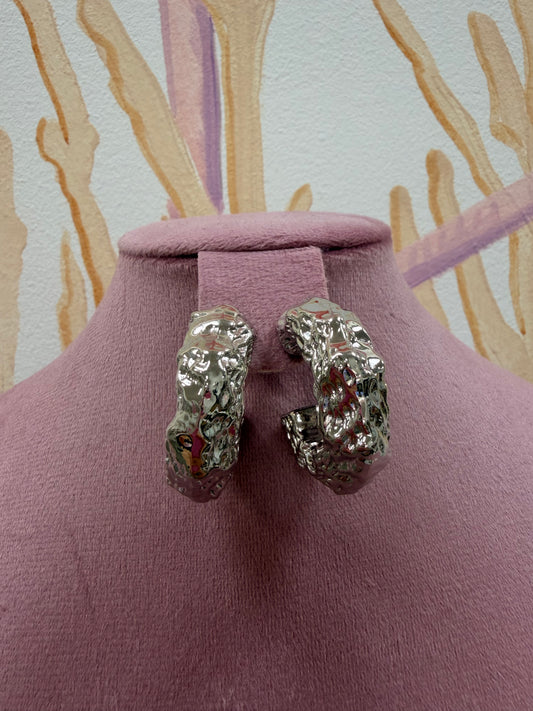 PENDIENTES ARGOLLA PLATEADA