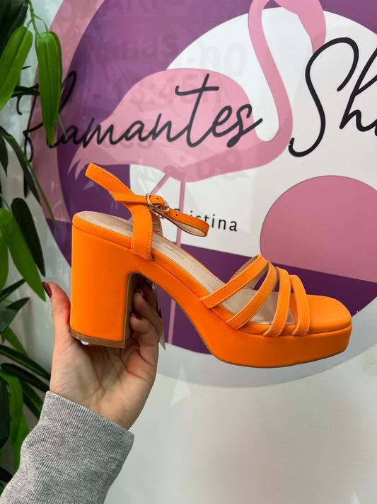 Zapato Tacón Naranja