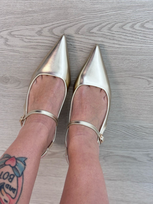 Zapato Pico Dorado