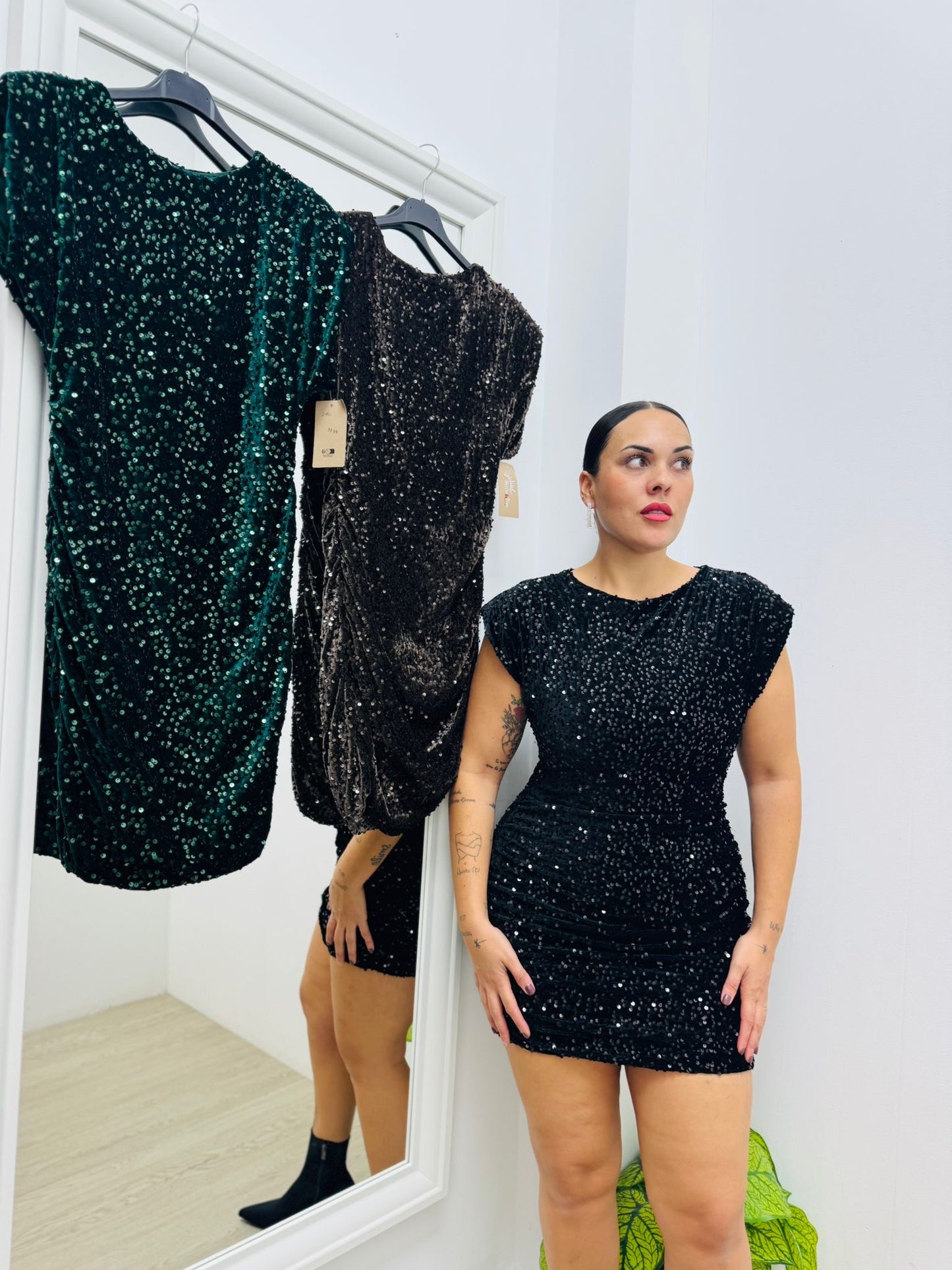 Vestido Lentejuelas Corto