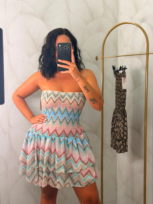 VESTIDO GASA ESTAMPADO