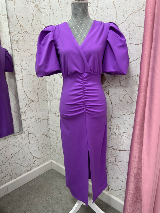 Vestido Mangas Lila