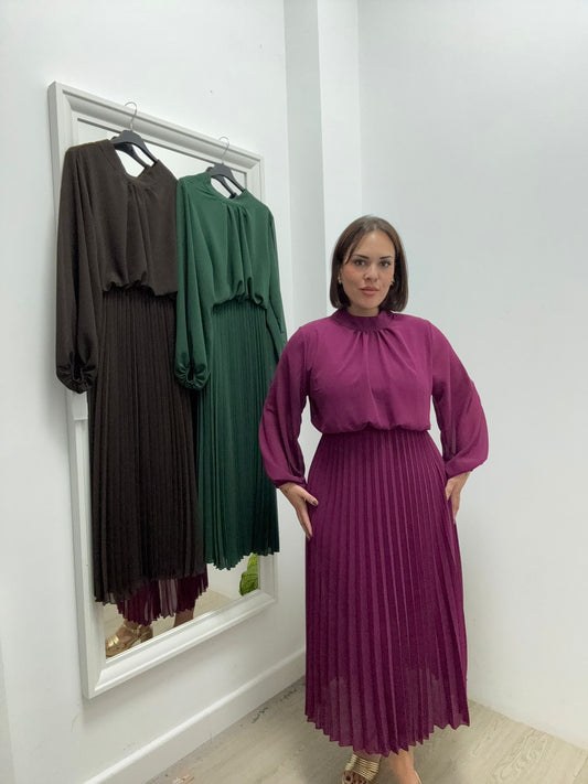 Vestido Evento Plisado