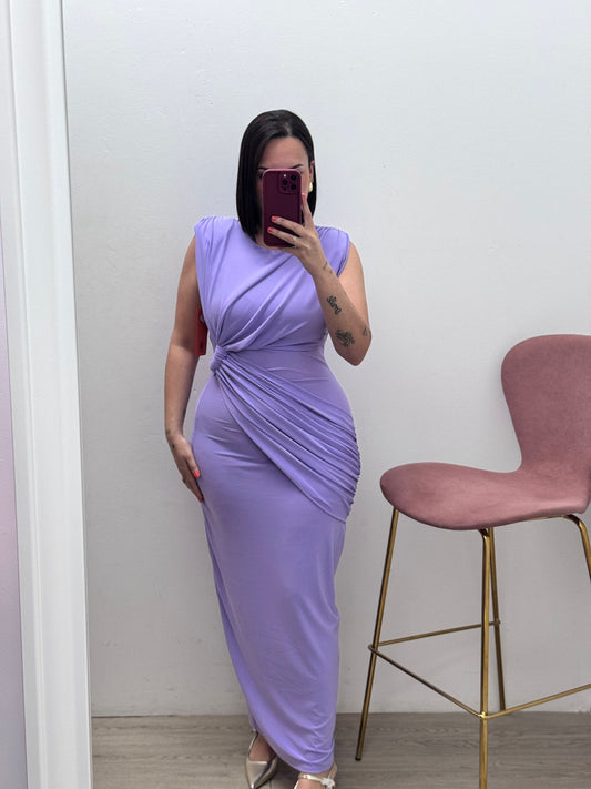 Vestido Recogido Lila